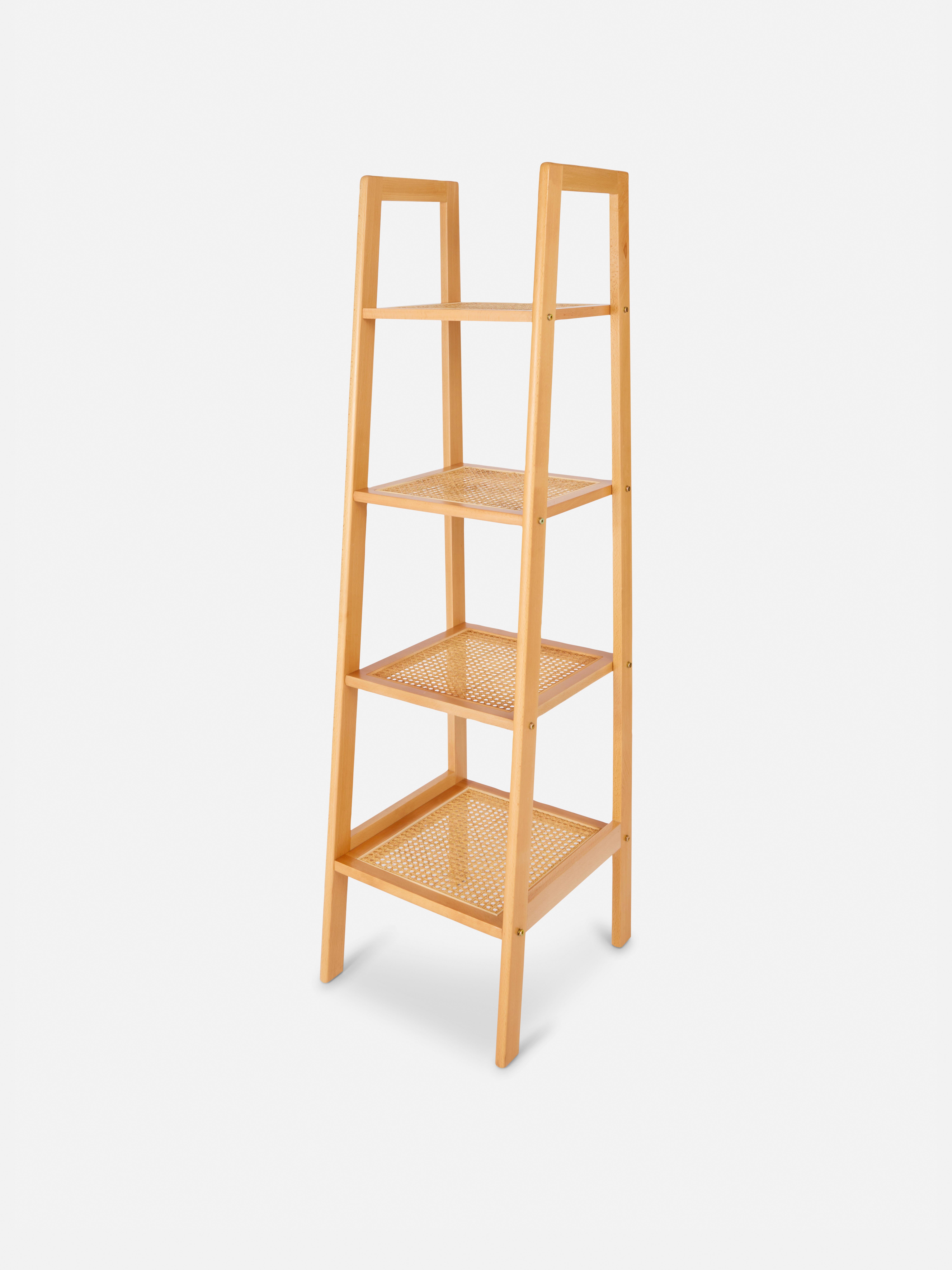 Natural Rattan Ladder Shelving Unit Primark