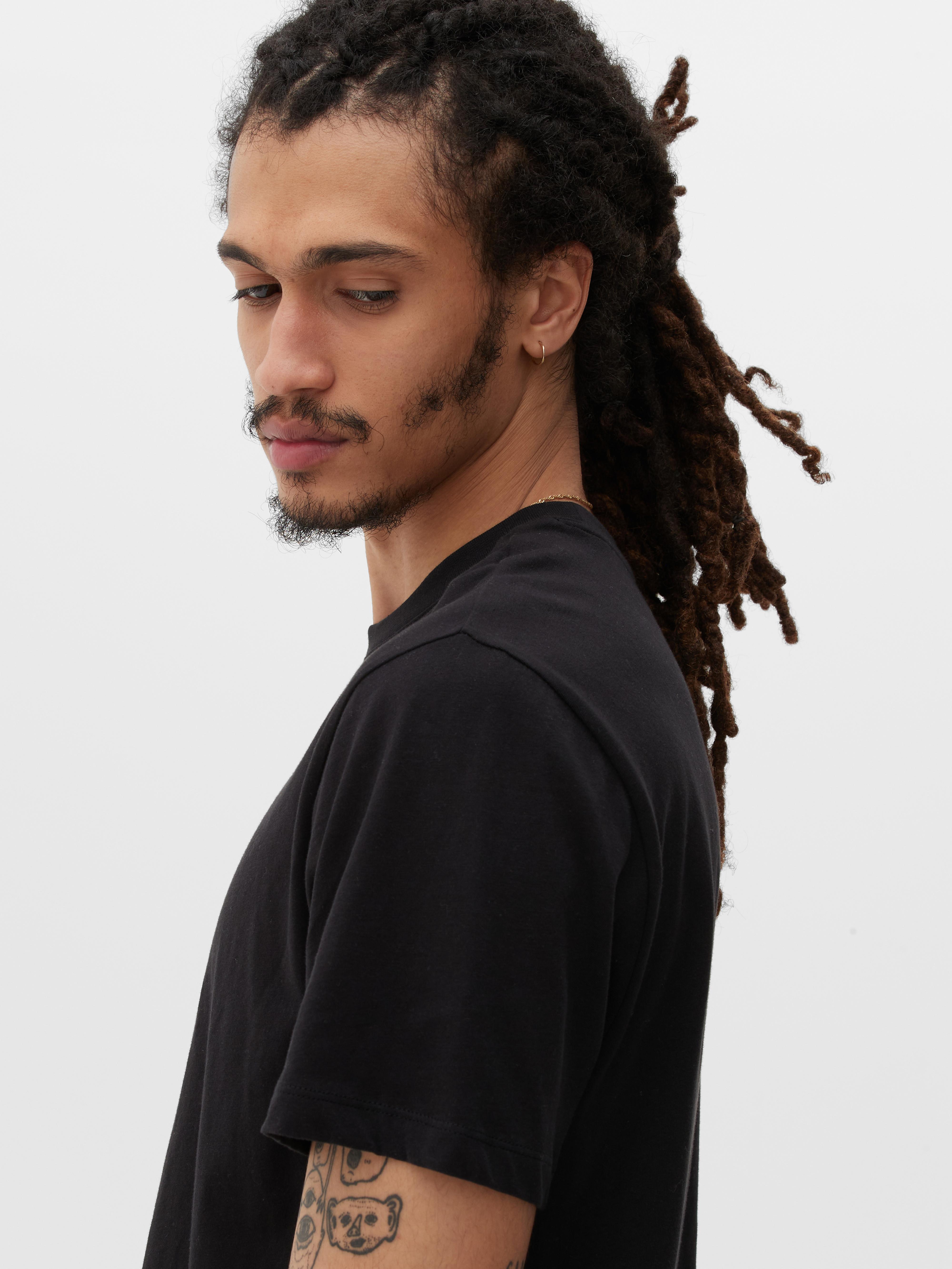 Mens Black Crew Neck Cotton Tshirt Primark