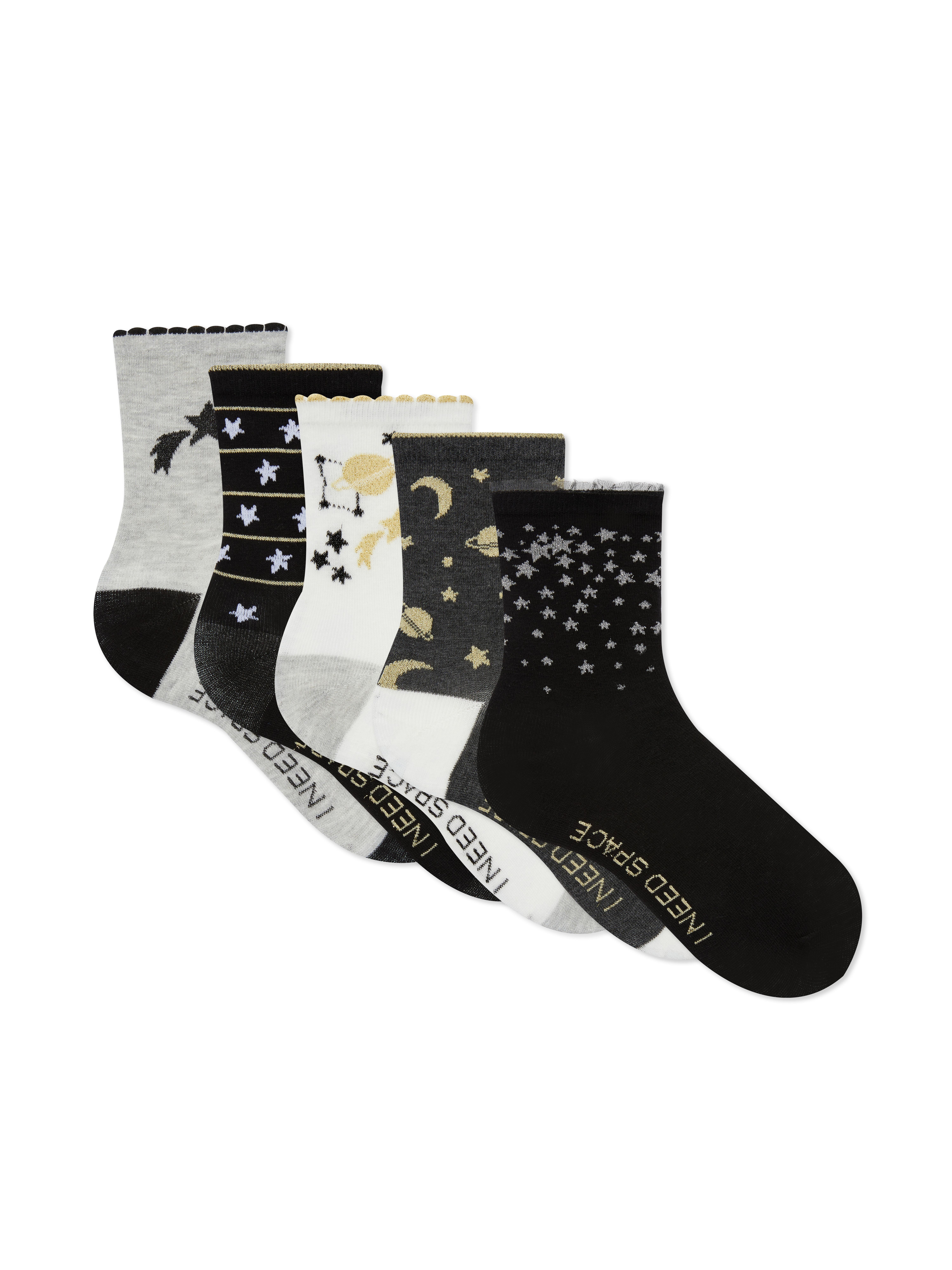 5pk Knee High Frill Hem Socks Primark