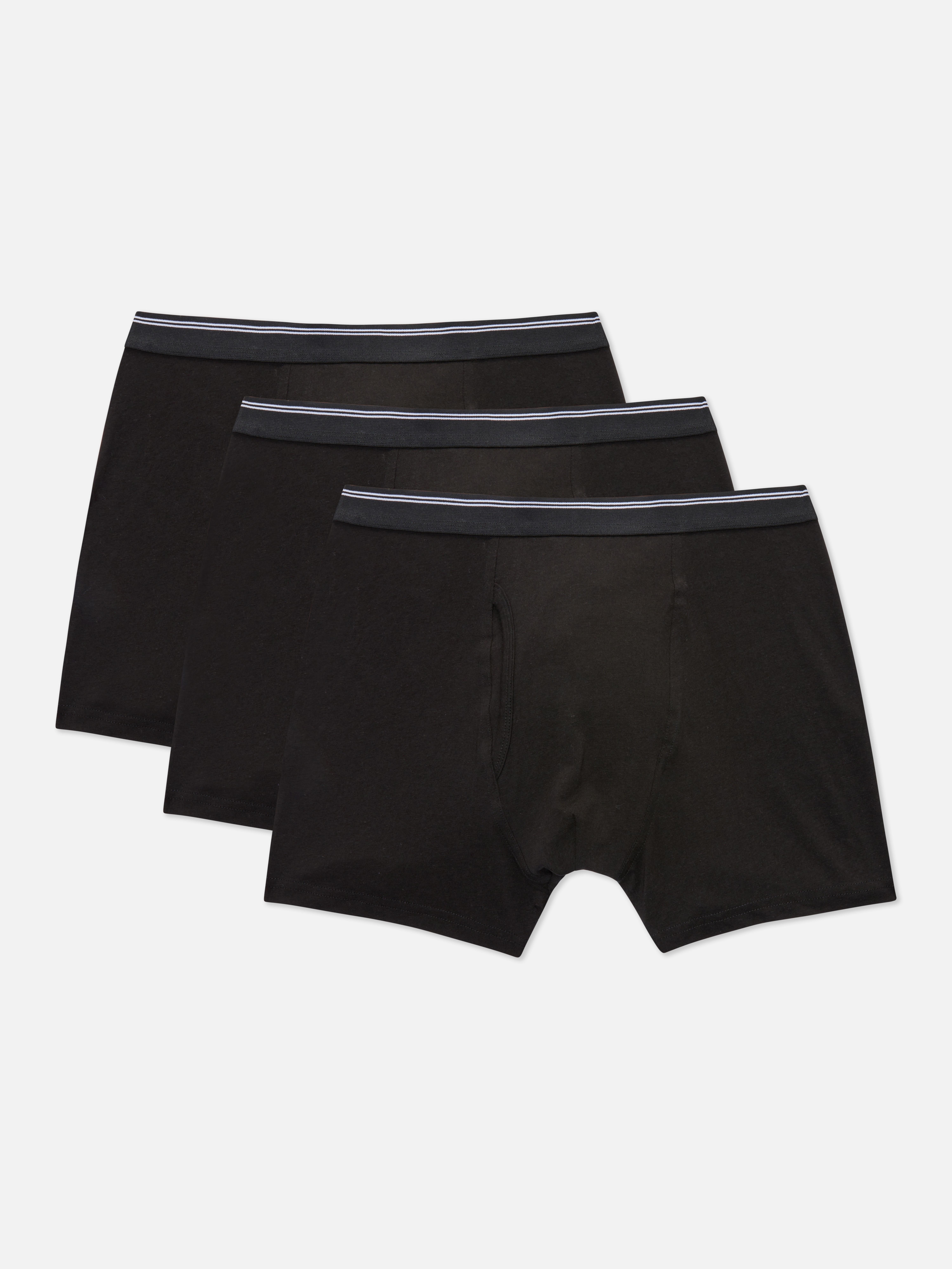 Men's Black 3Pack Essential Boxer Briefs Primark