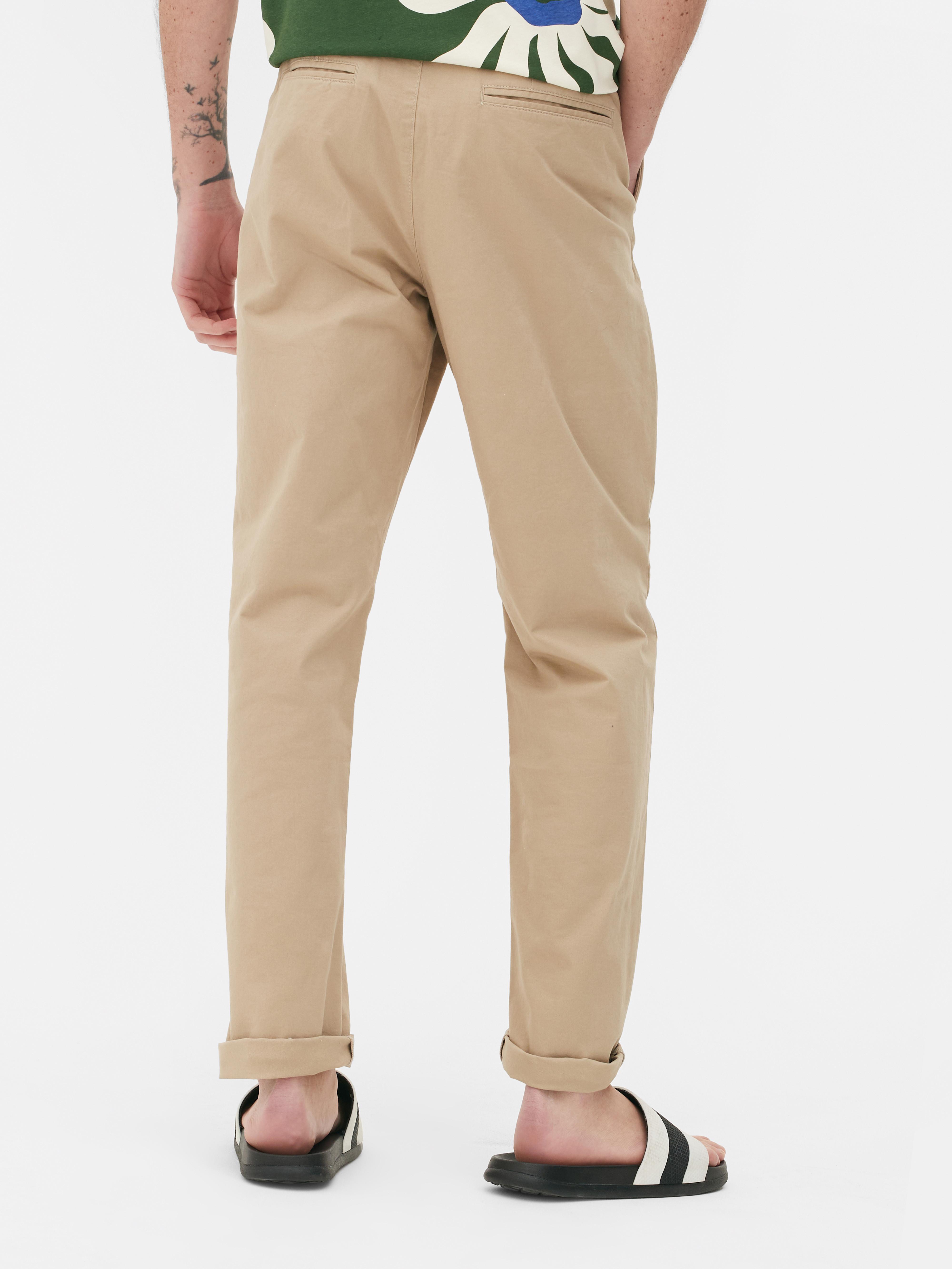 Mens Stone Slim Fit Stretch Chinos Primark