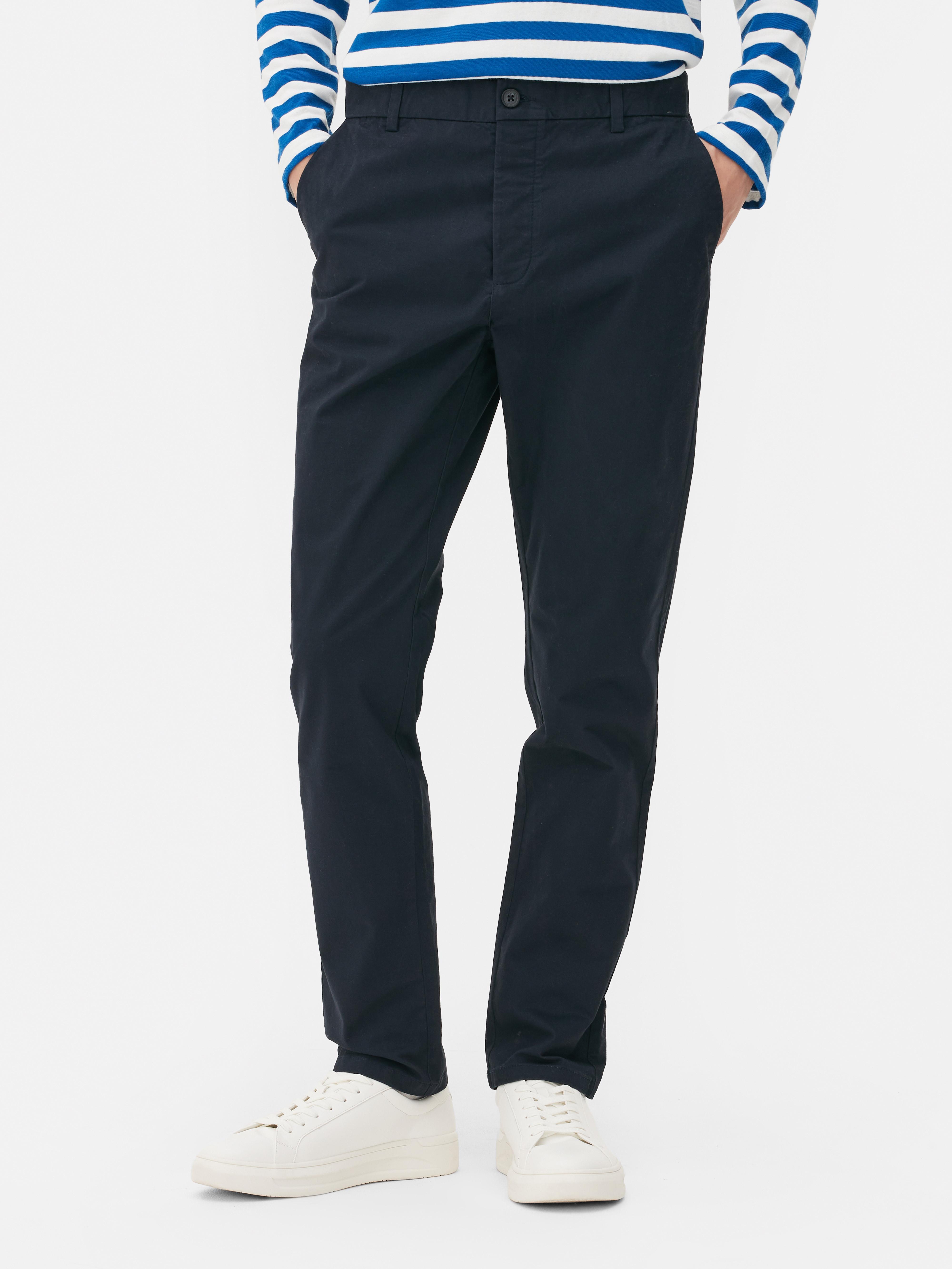 Men's Navy Slim Fit Stretch Chinos Primark