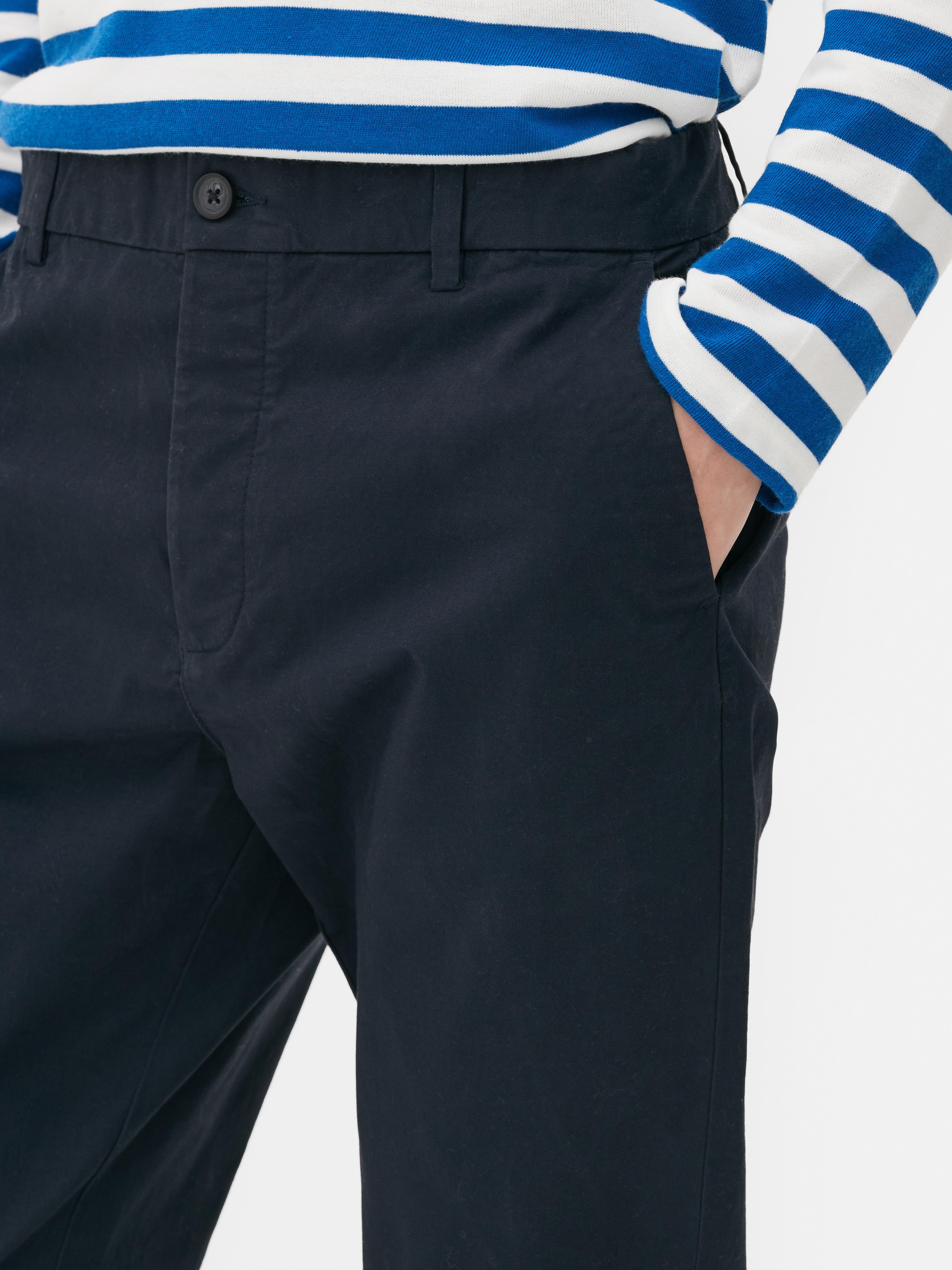 Mens Navy Slim Fit Stretch Chinos Primark