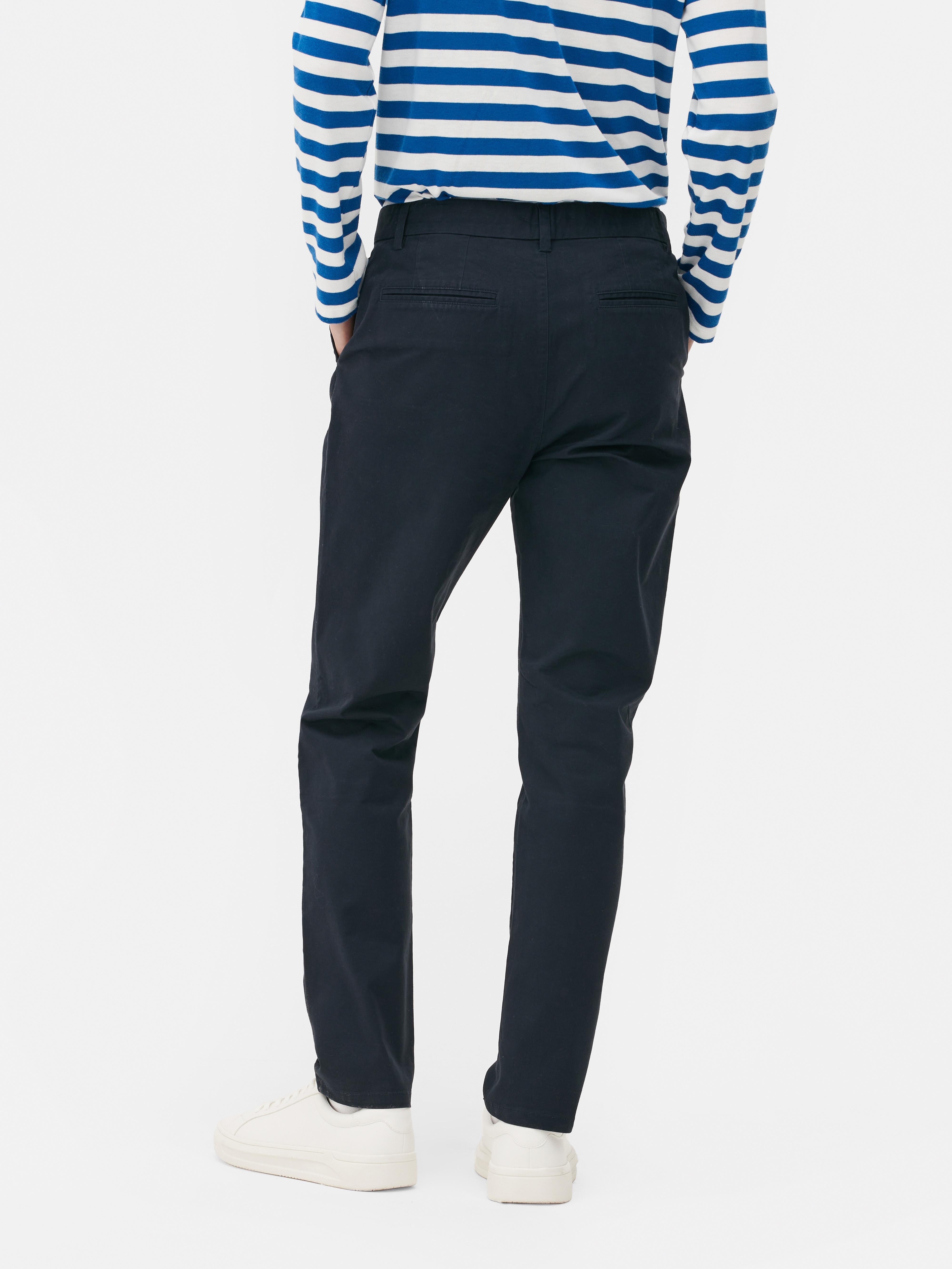 Men's Navy Slim Fit Stretch Chinos Primark