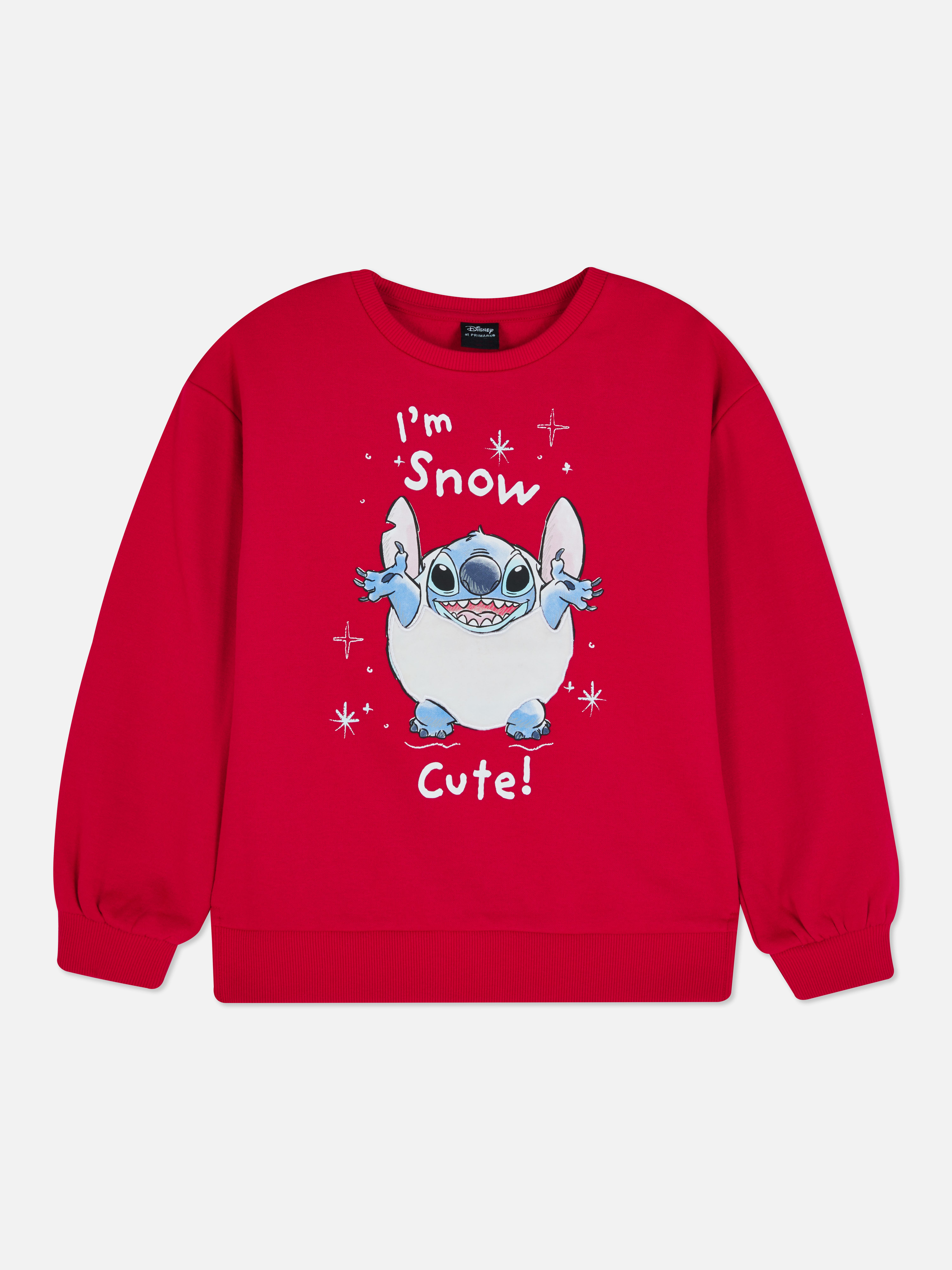 NW2 Lilo Stitch Christmas Lights AdultsWhite Sweatshirt