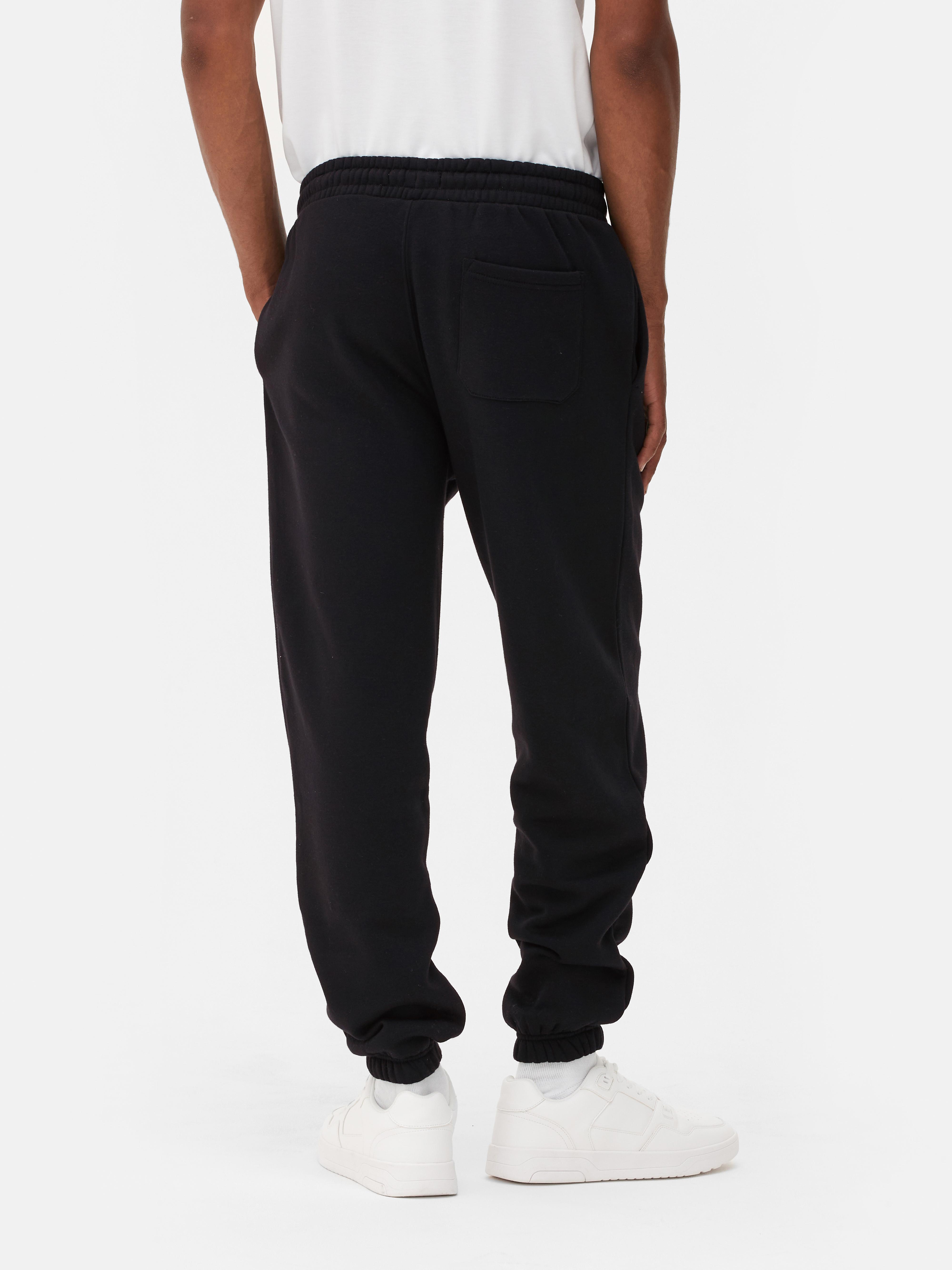 Mens Black Cuffed Jogging Bottoms Primark
