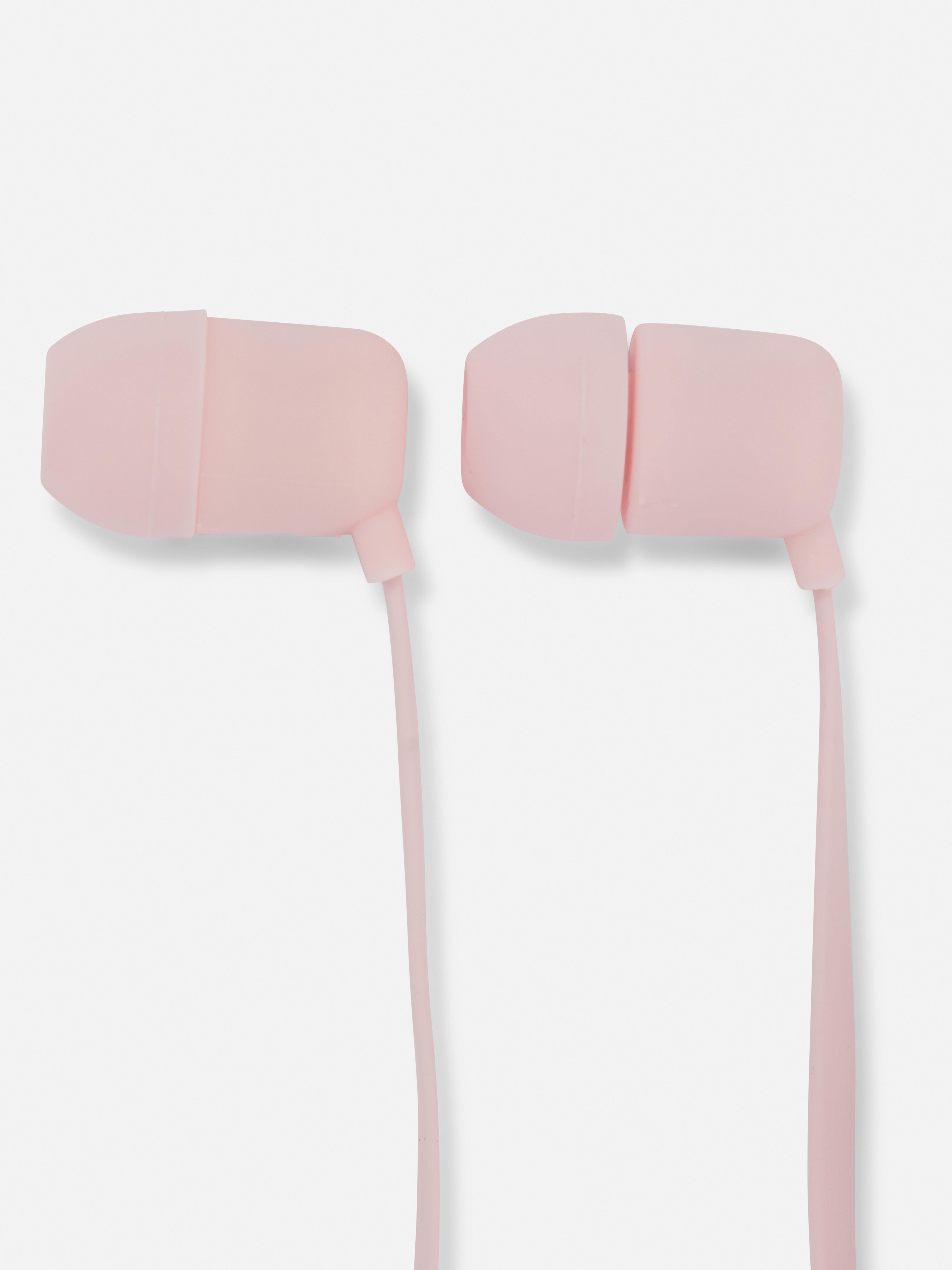 Pink Earphones With Mic Primark