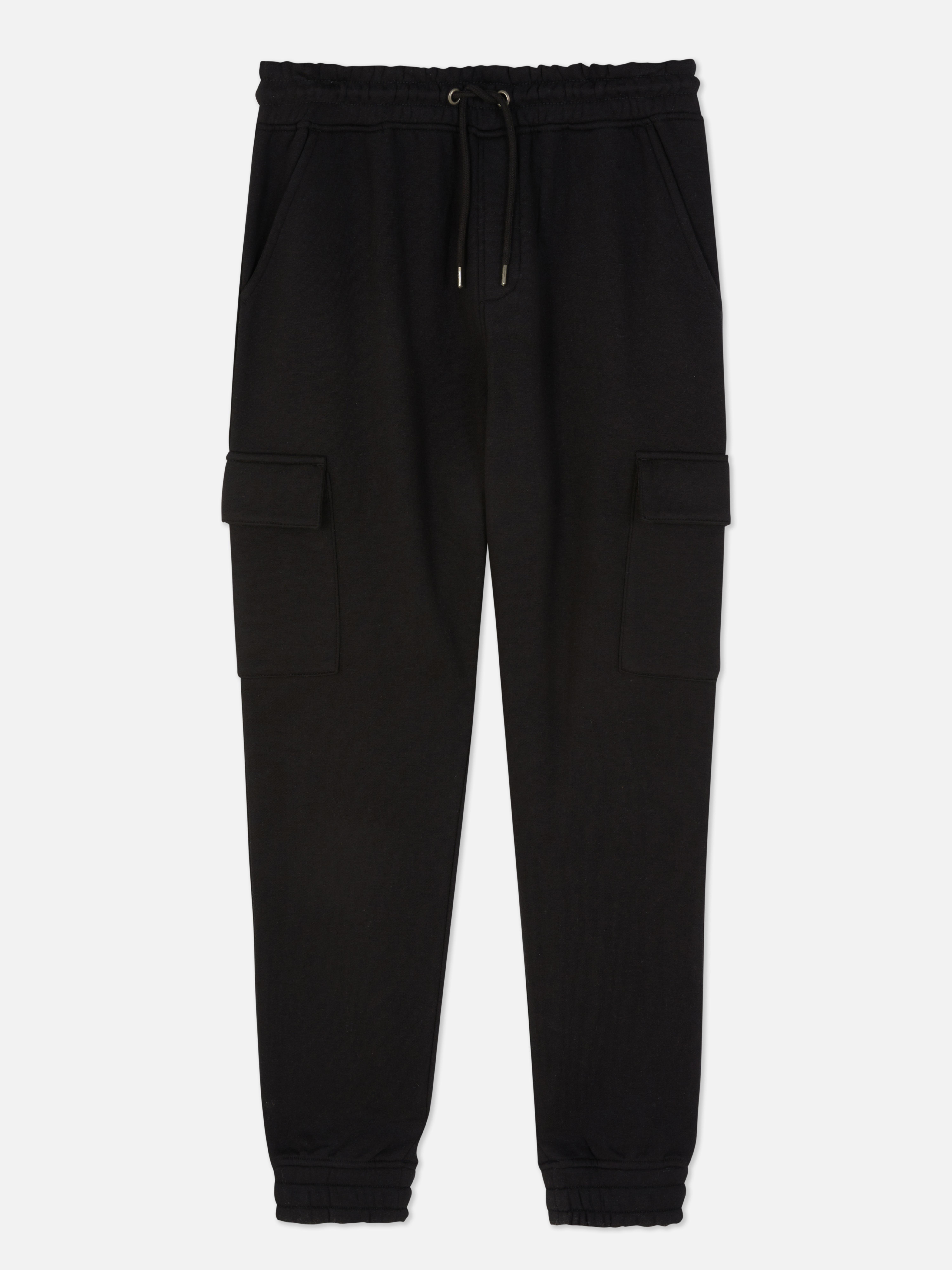 Mens Black Cuffed Cargo Joggers Primark