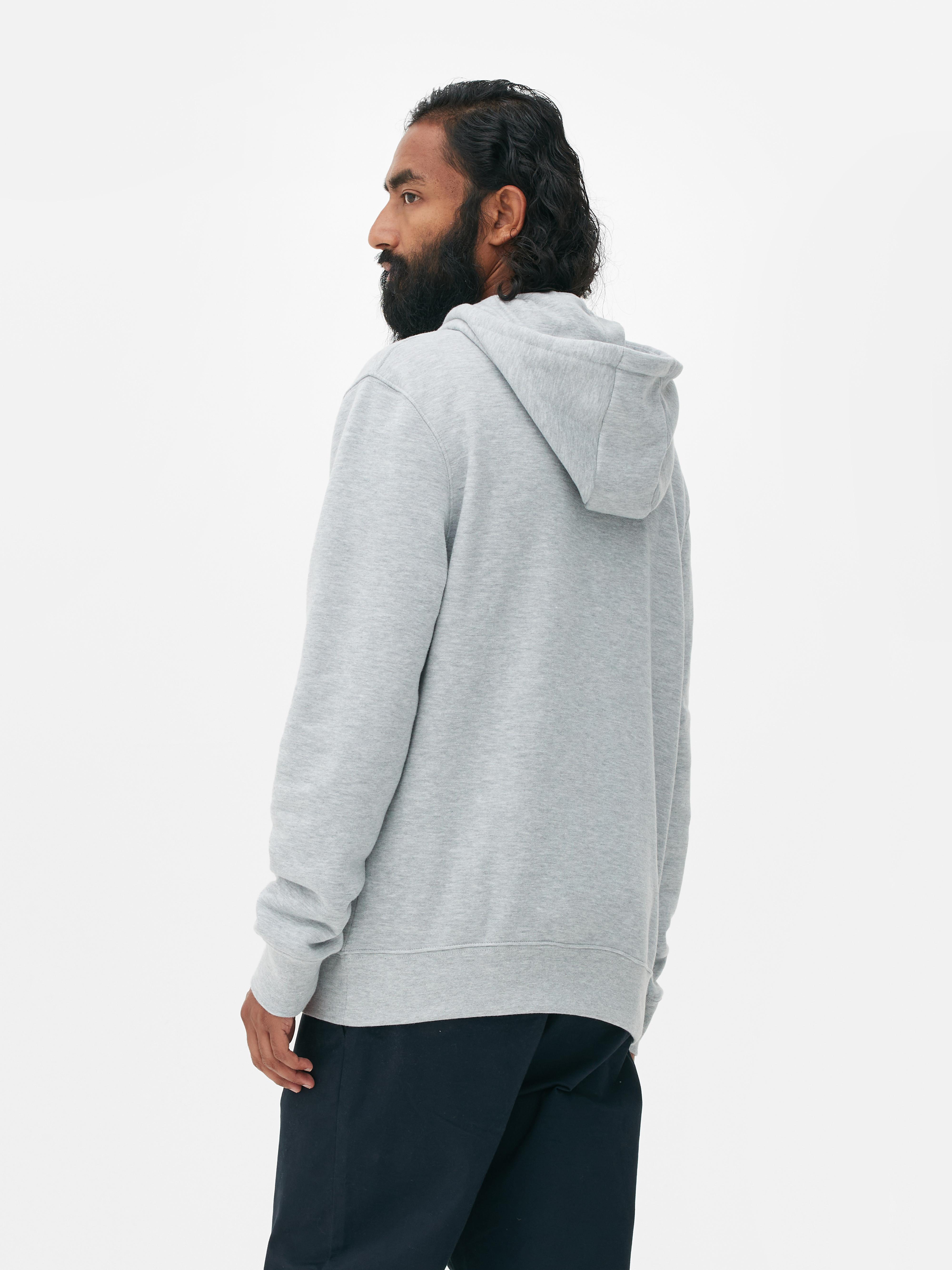 Mens Grey Essential Regular Fit Hoodie Primark