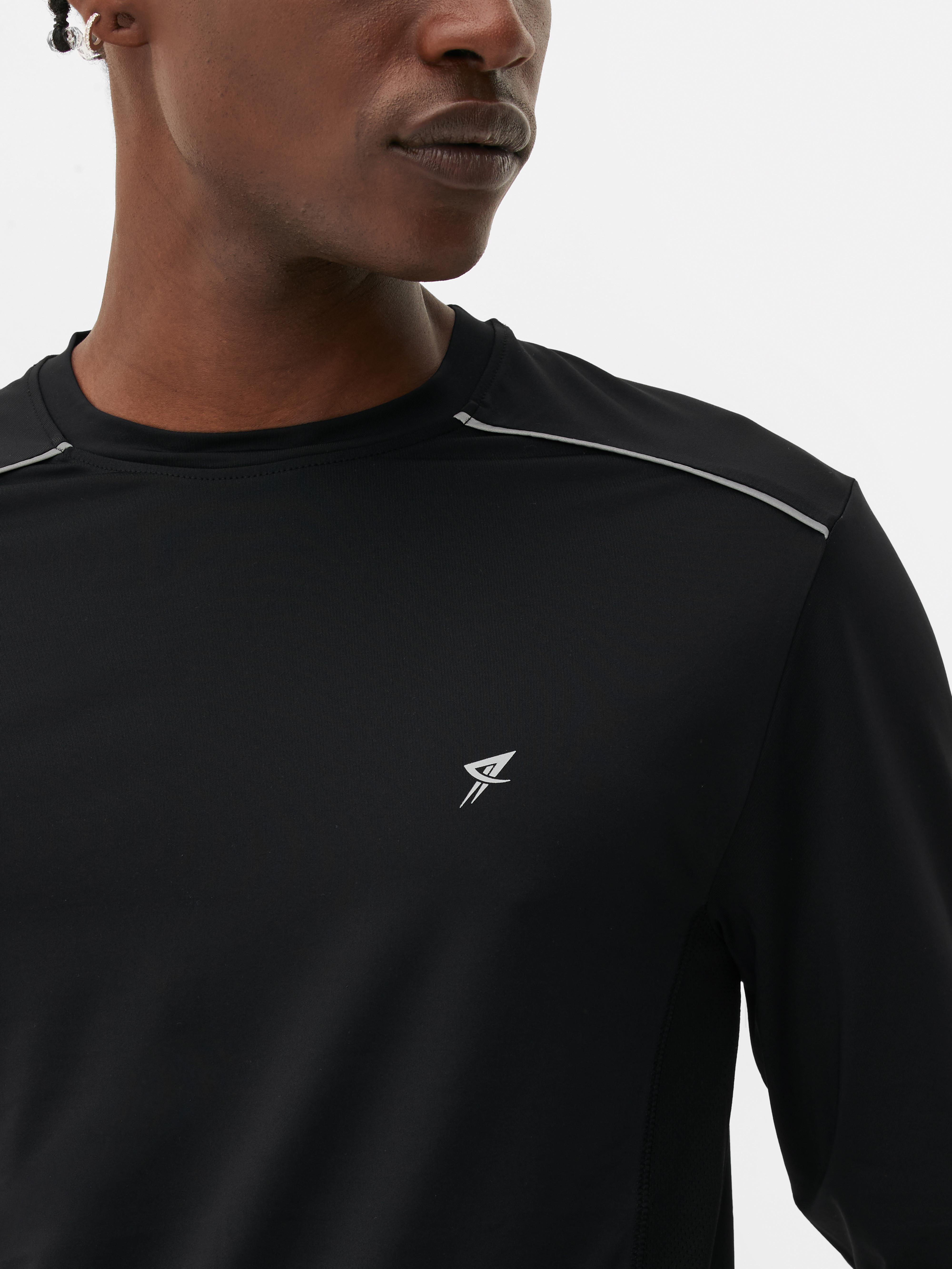 Men's Black Performance Long Sleeve TShirt Primark