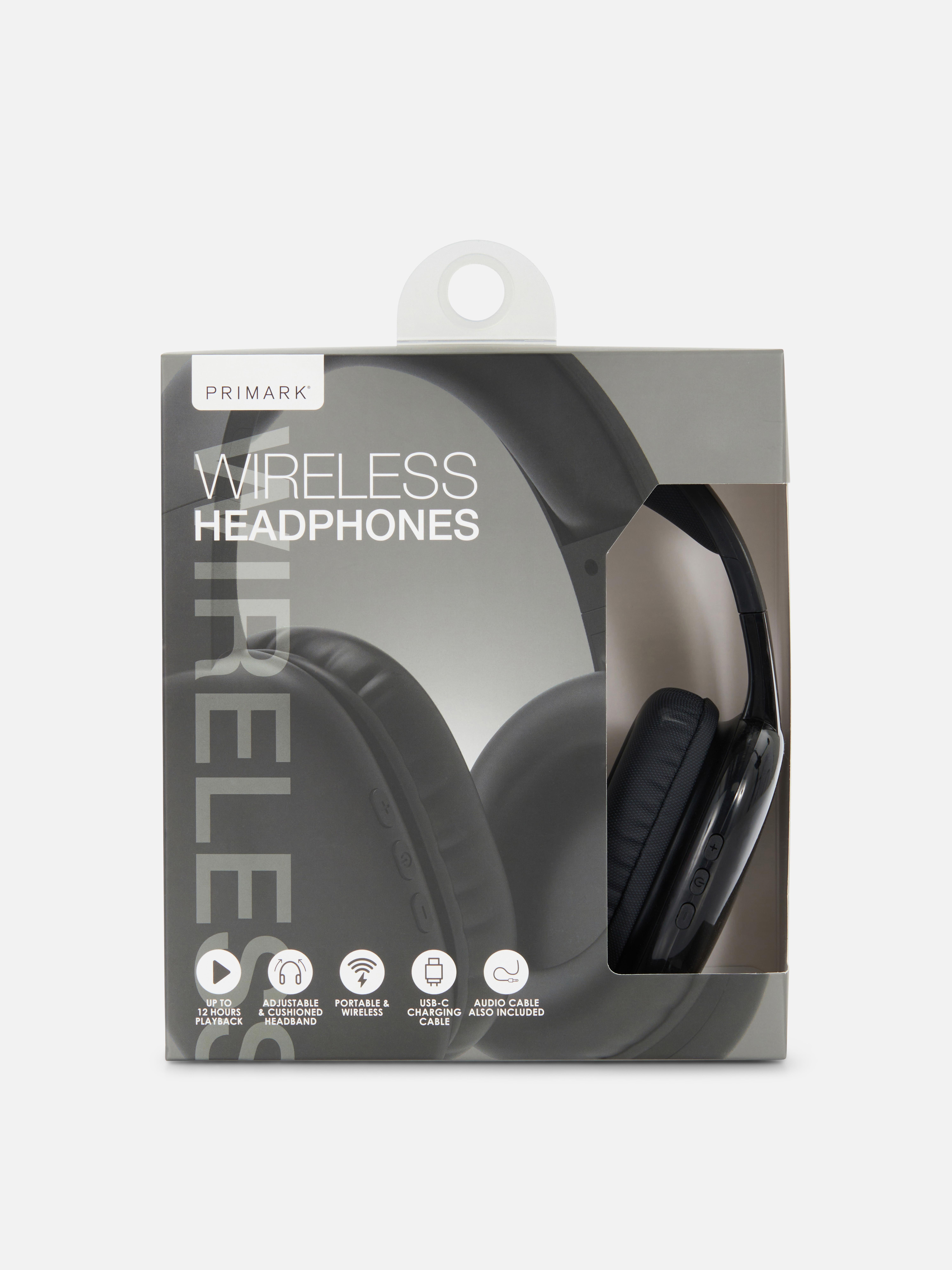 Black Bluetooth Wireless Headphones Primark