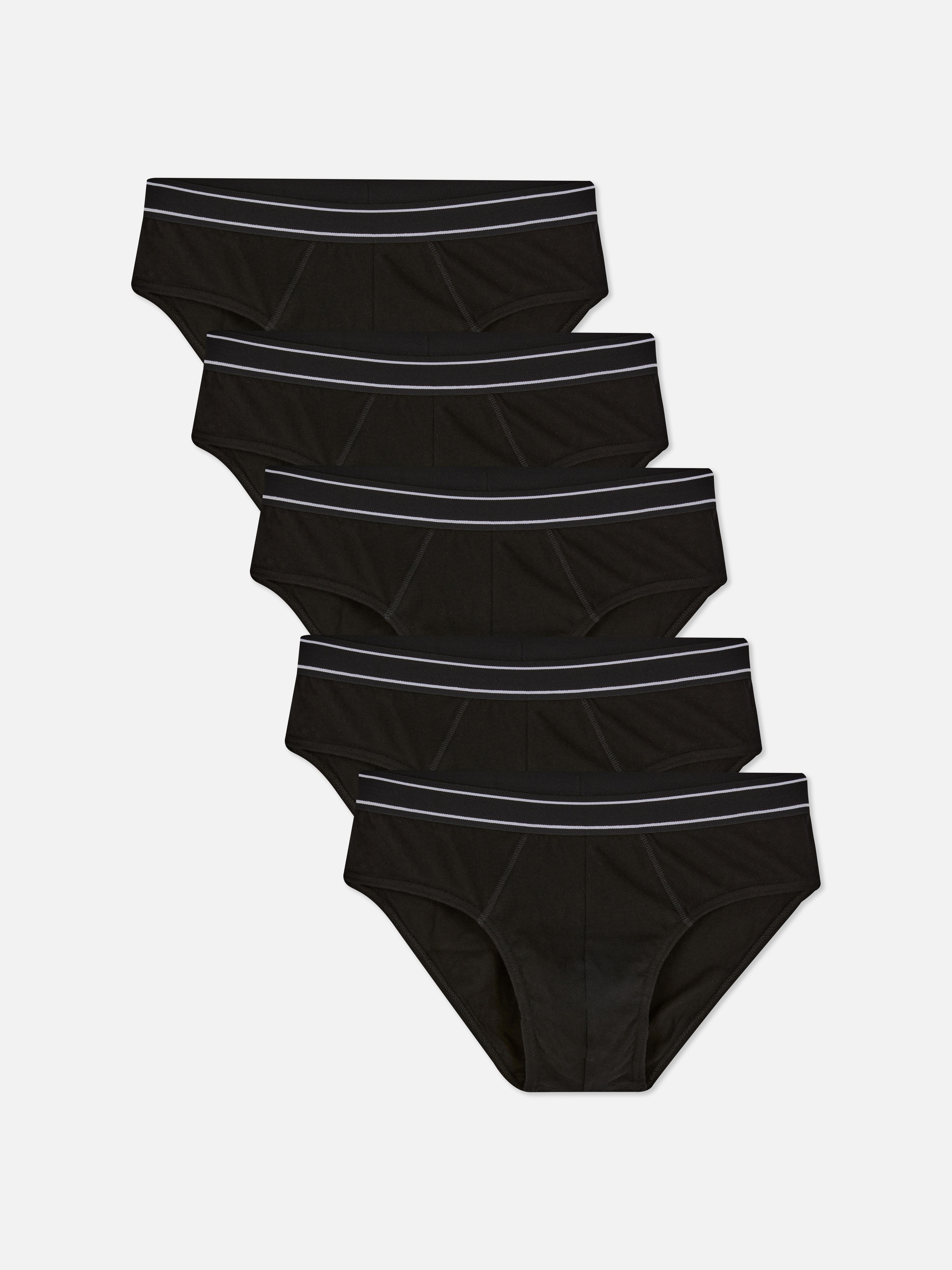 Mens Black 5pk Essentials Briefs Primark