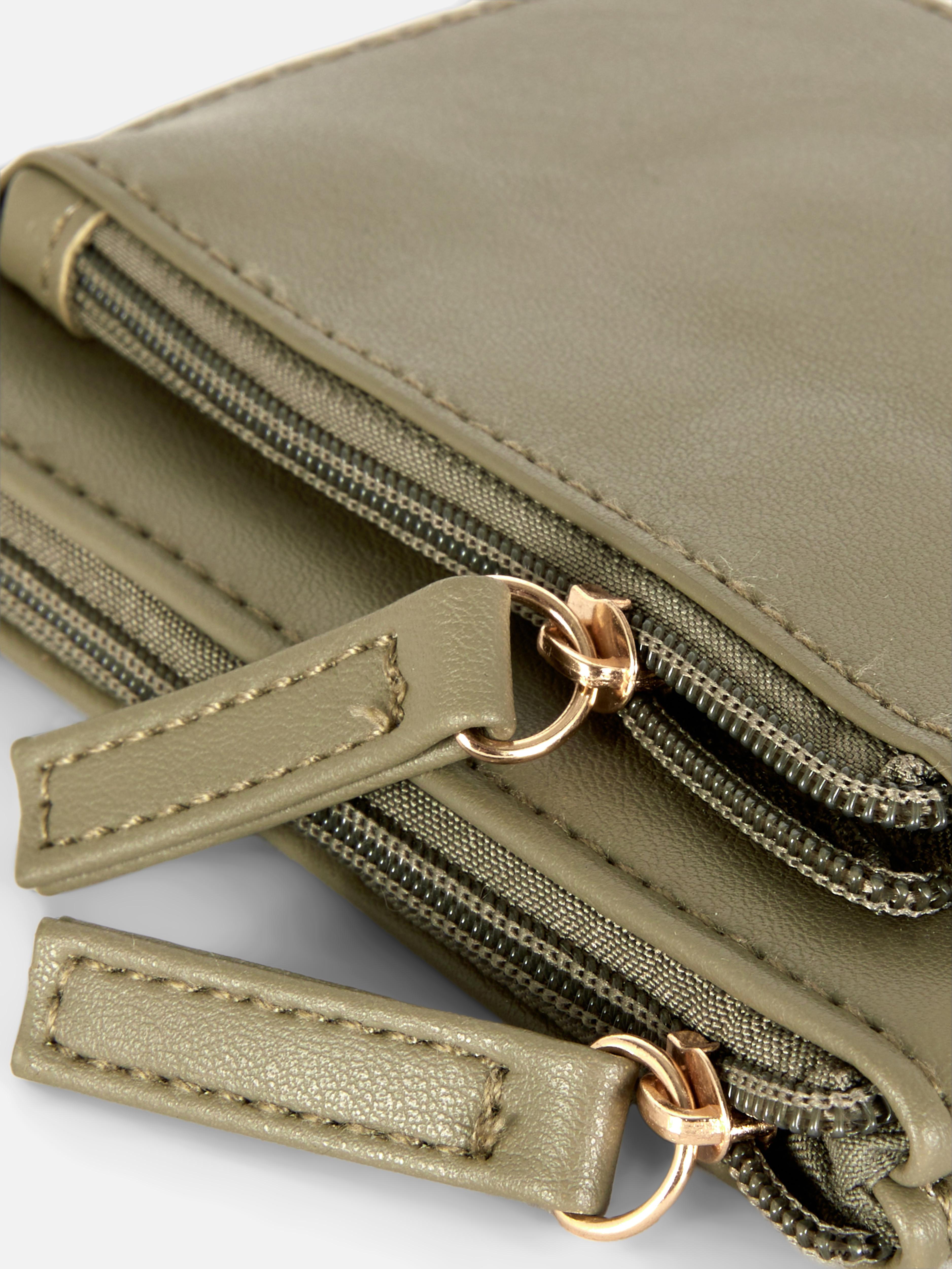 Women's Green Faux Leather Coin Purse Primark