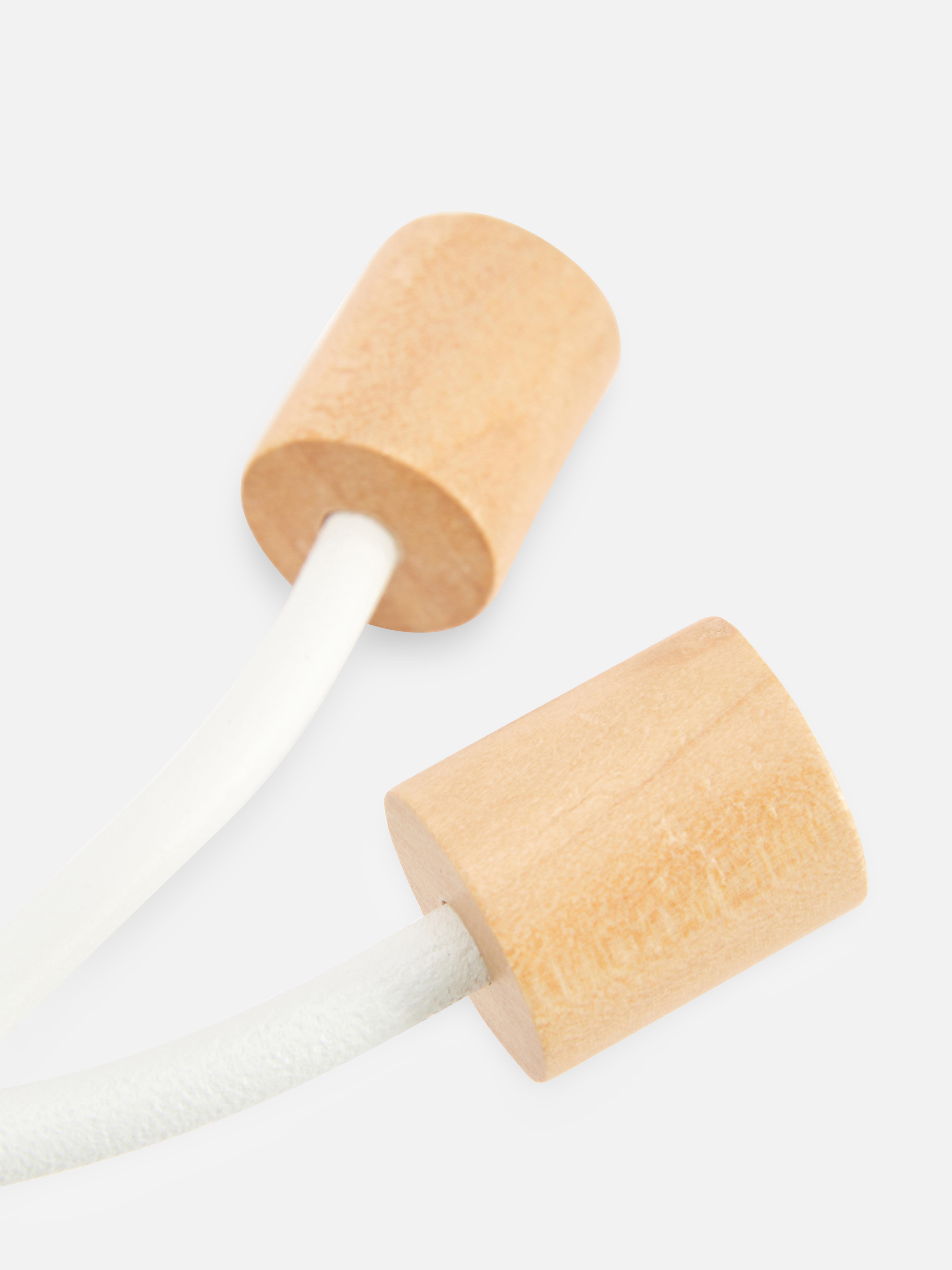 White 2pk Wooden Knob Coat Hooks Primark