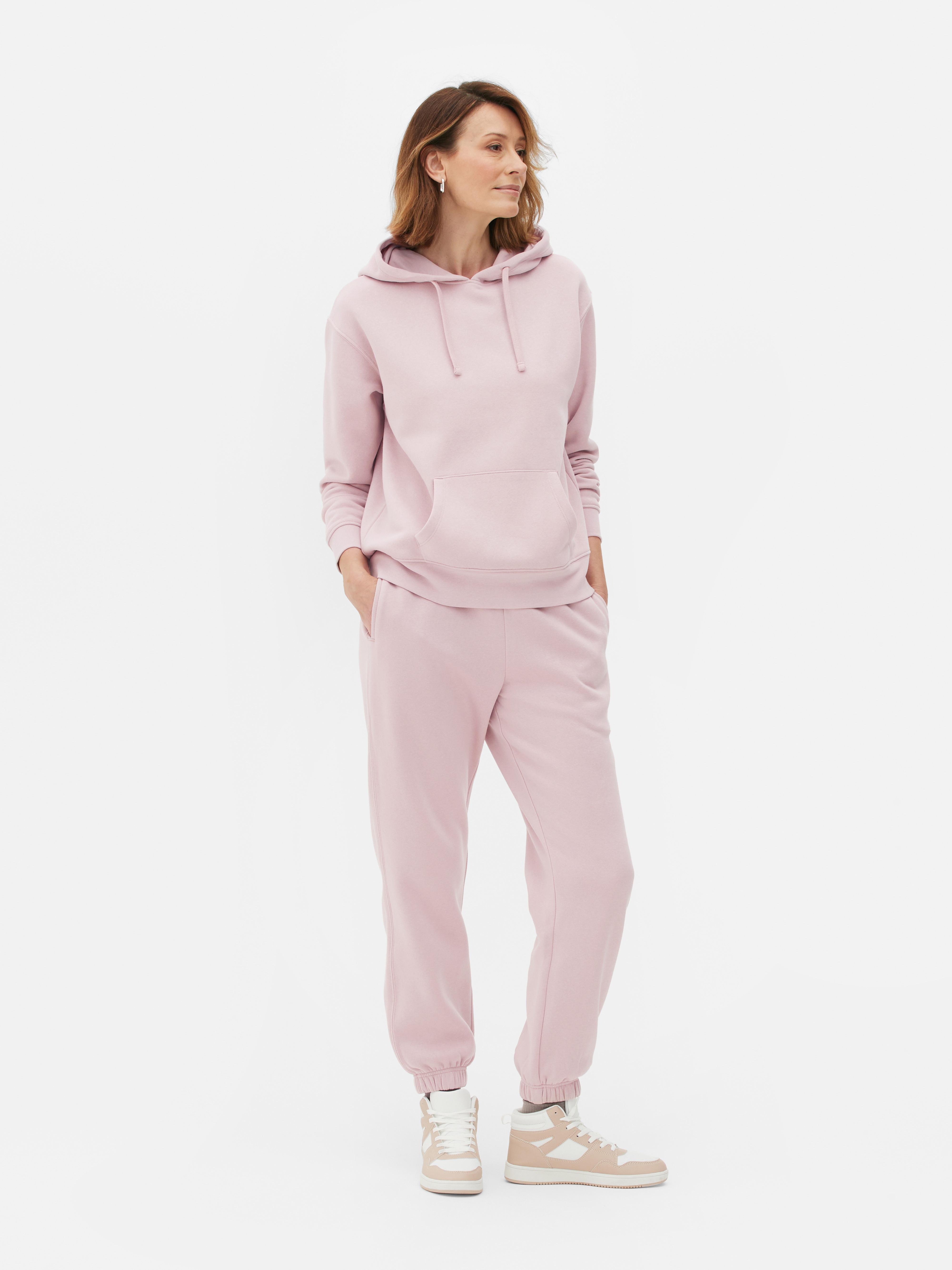 Womens Pink Pullover Drawstring Hoodie Primark