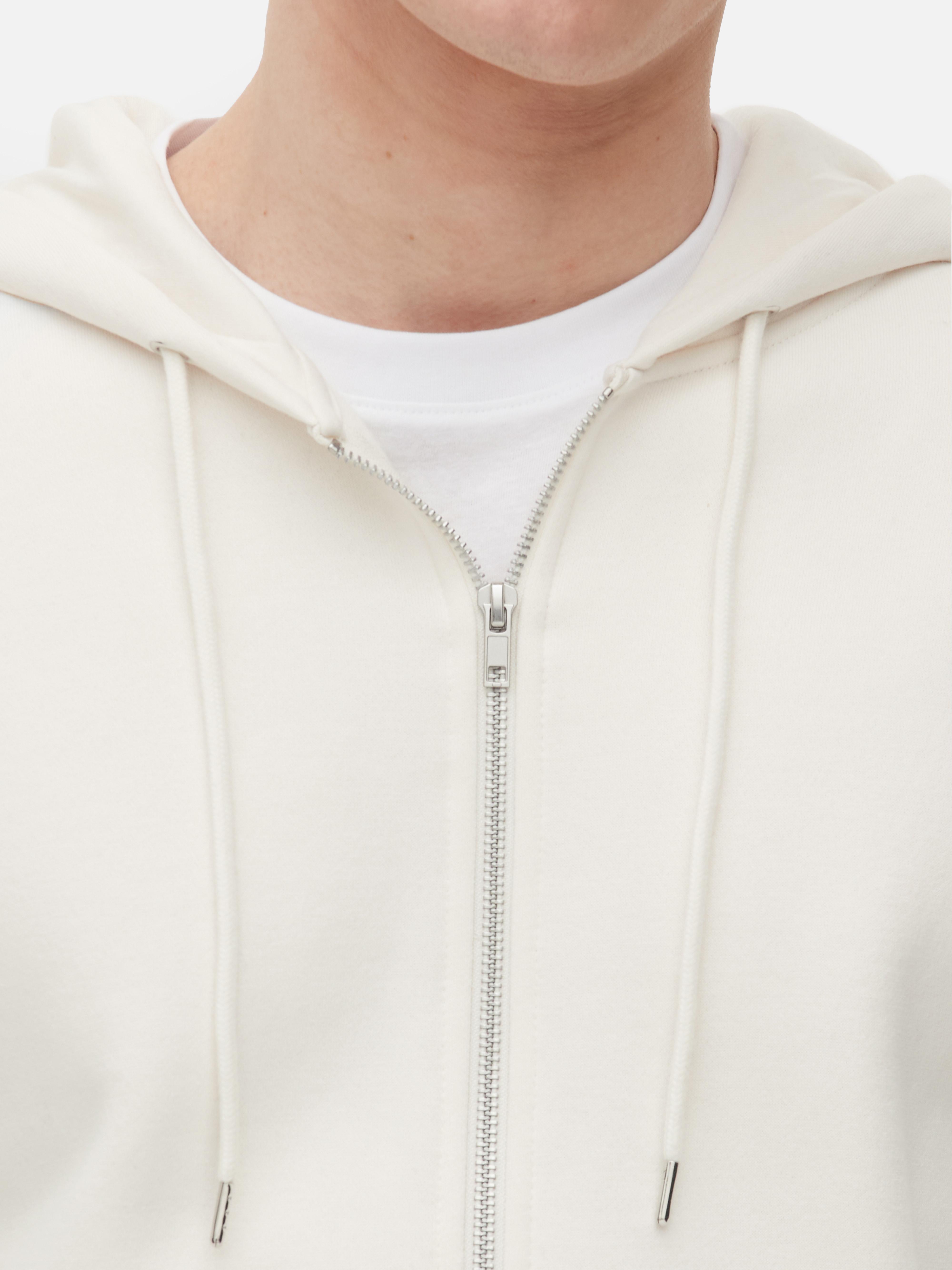 Men's Ivory Zip Hoodie Primark