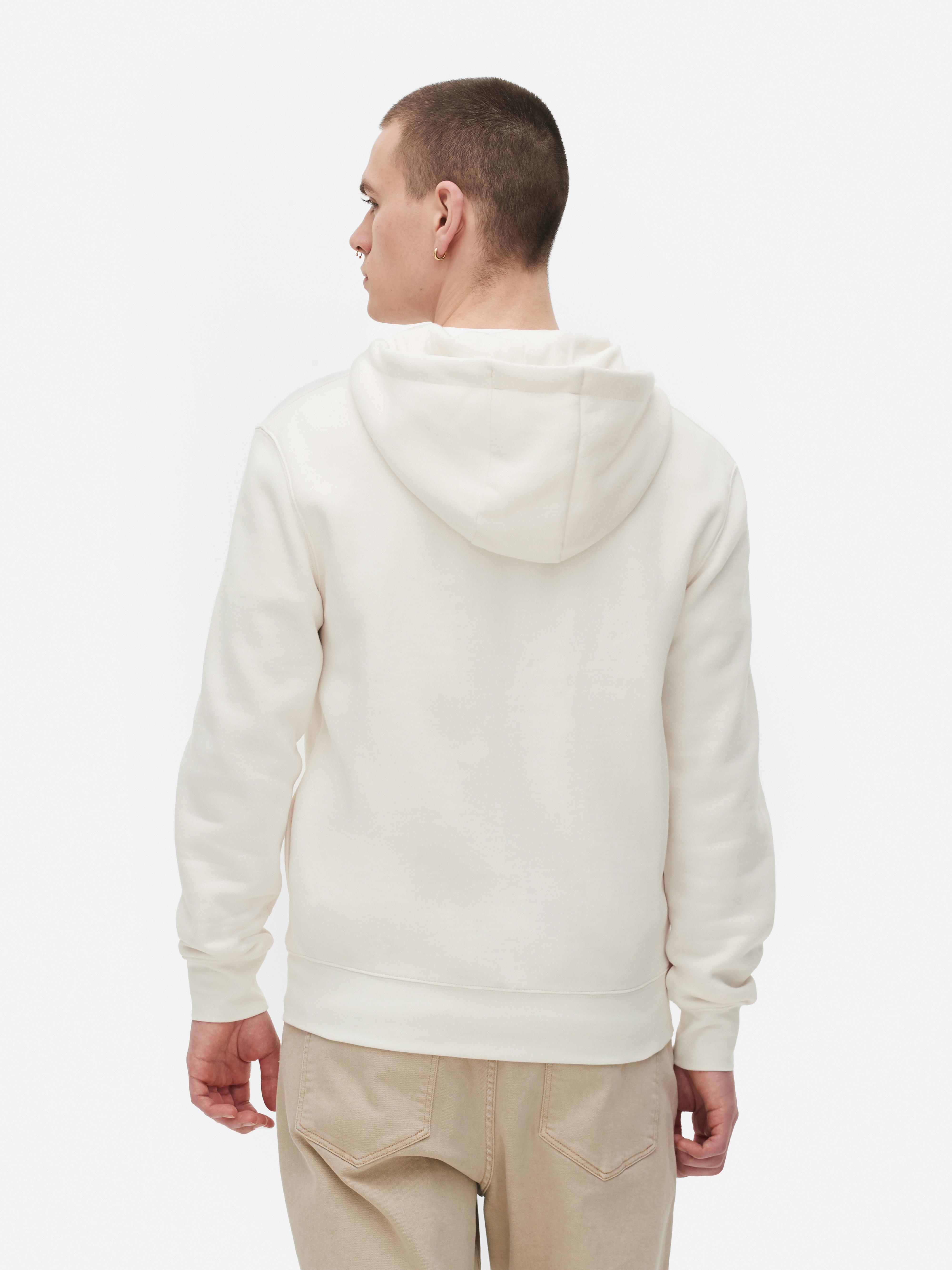 Men's Ivory Zip Hoodie Primark