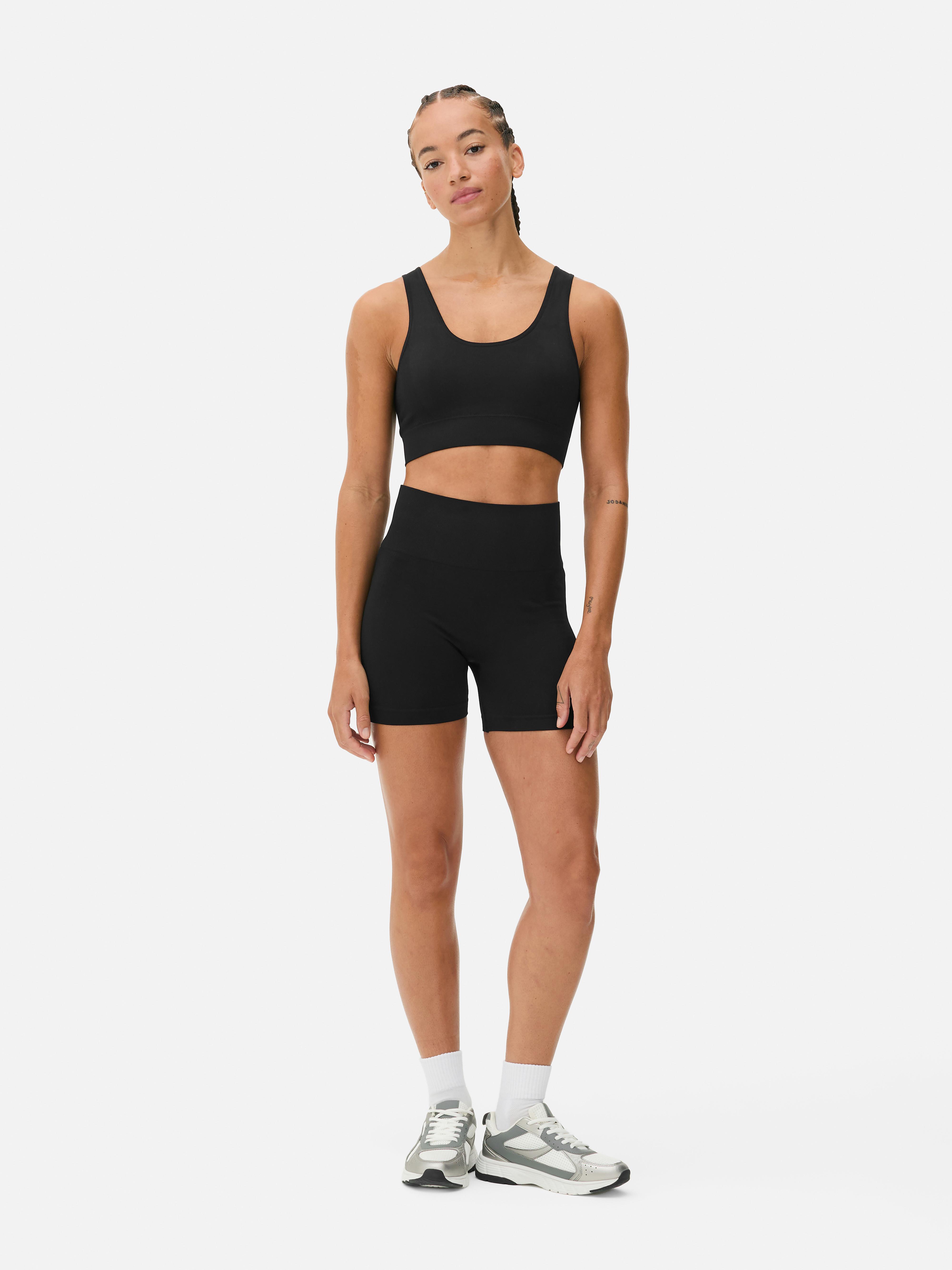 Womens Black Seamless Sports Bra Primark