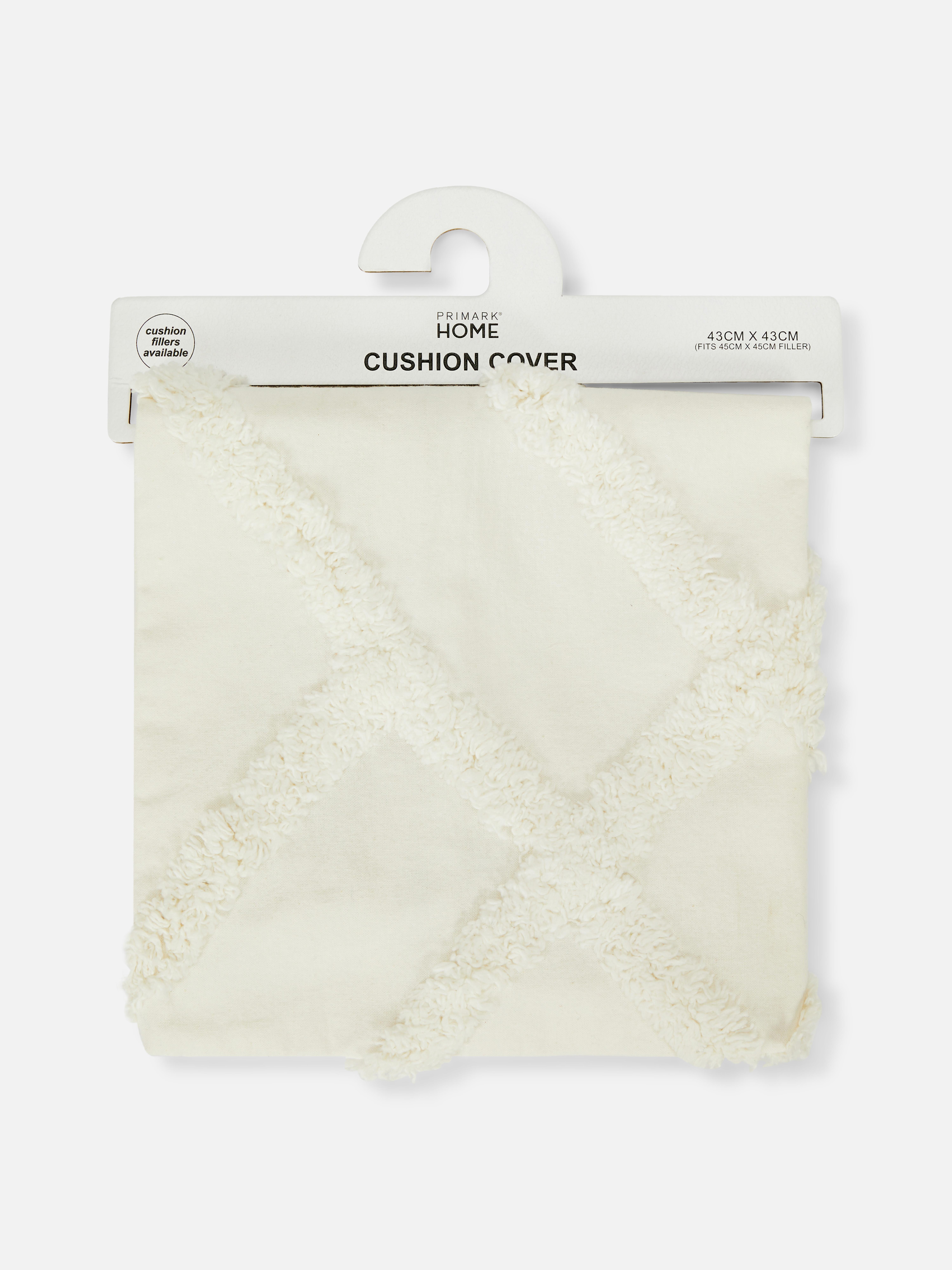 Ivory Tufted Square Cushion Cover Primark