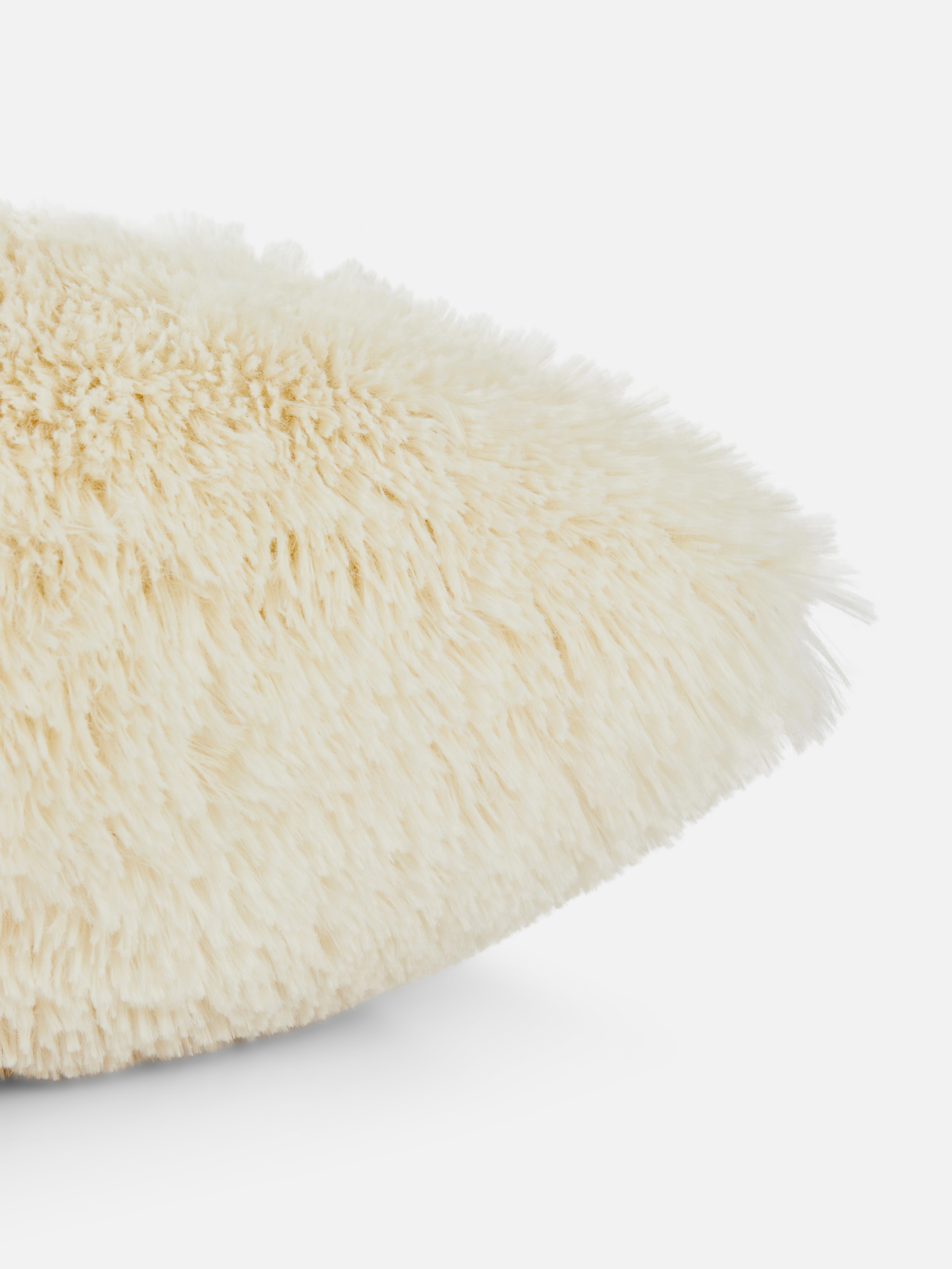 White Fluffy Square Cushion Primark