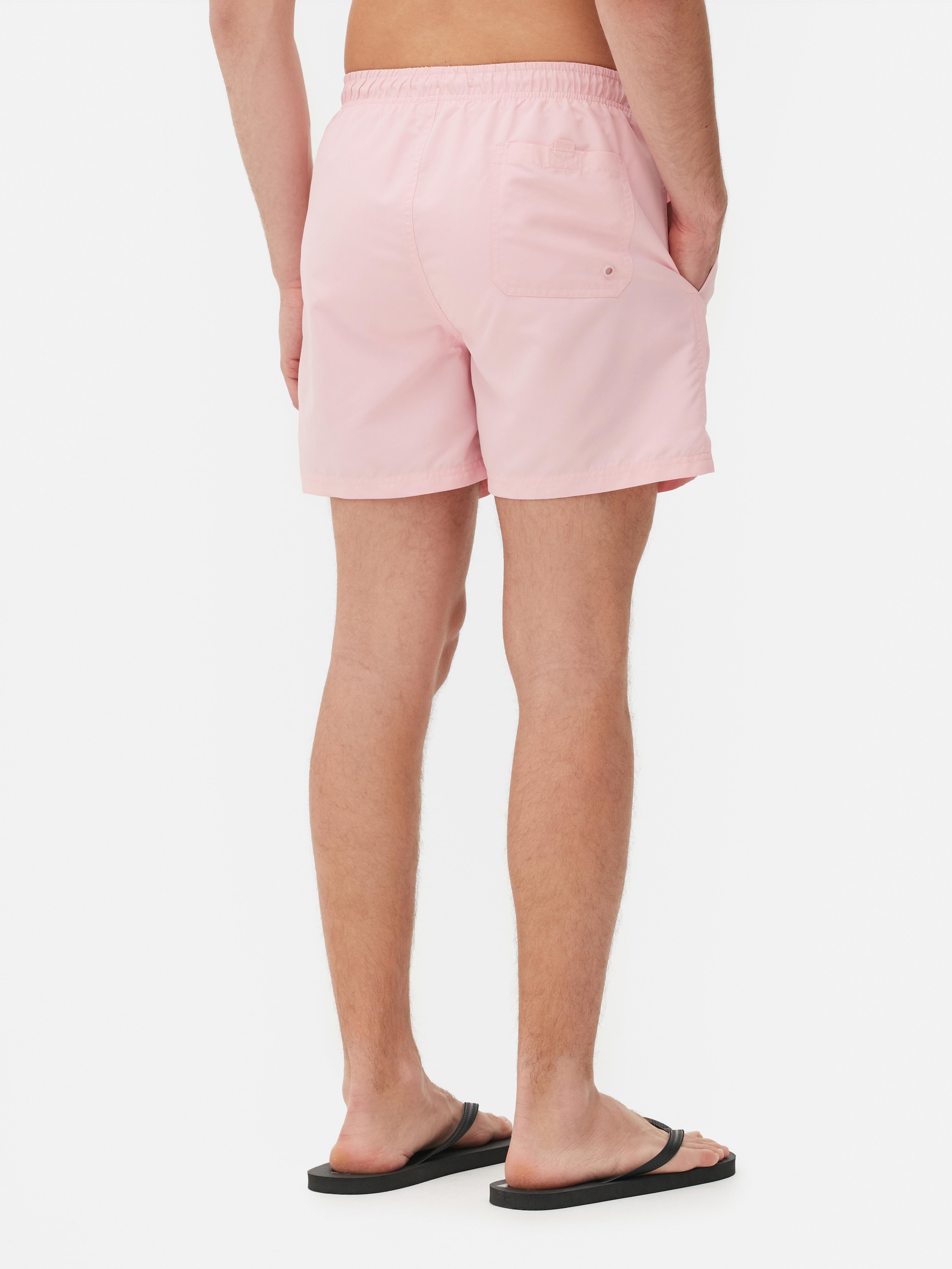 Mens Light Pink Essential Swim Shorts Primark