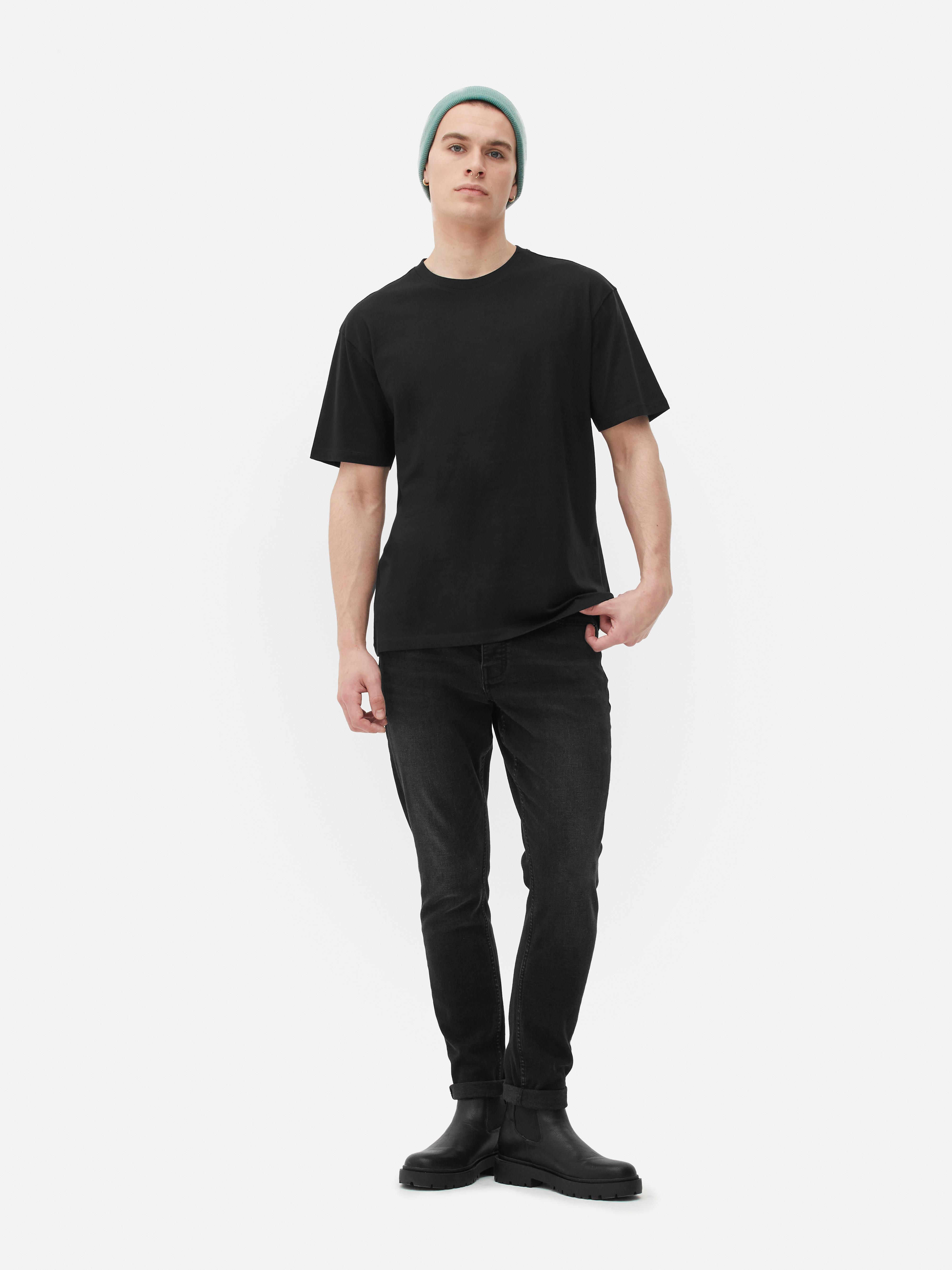 Mens Black Relaxed Fit Tshirt Primark
