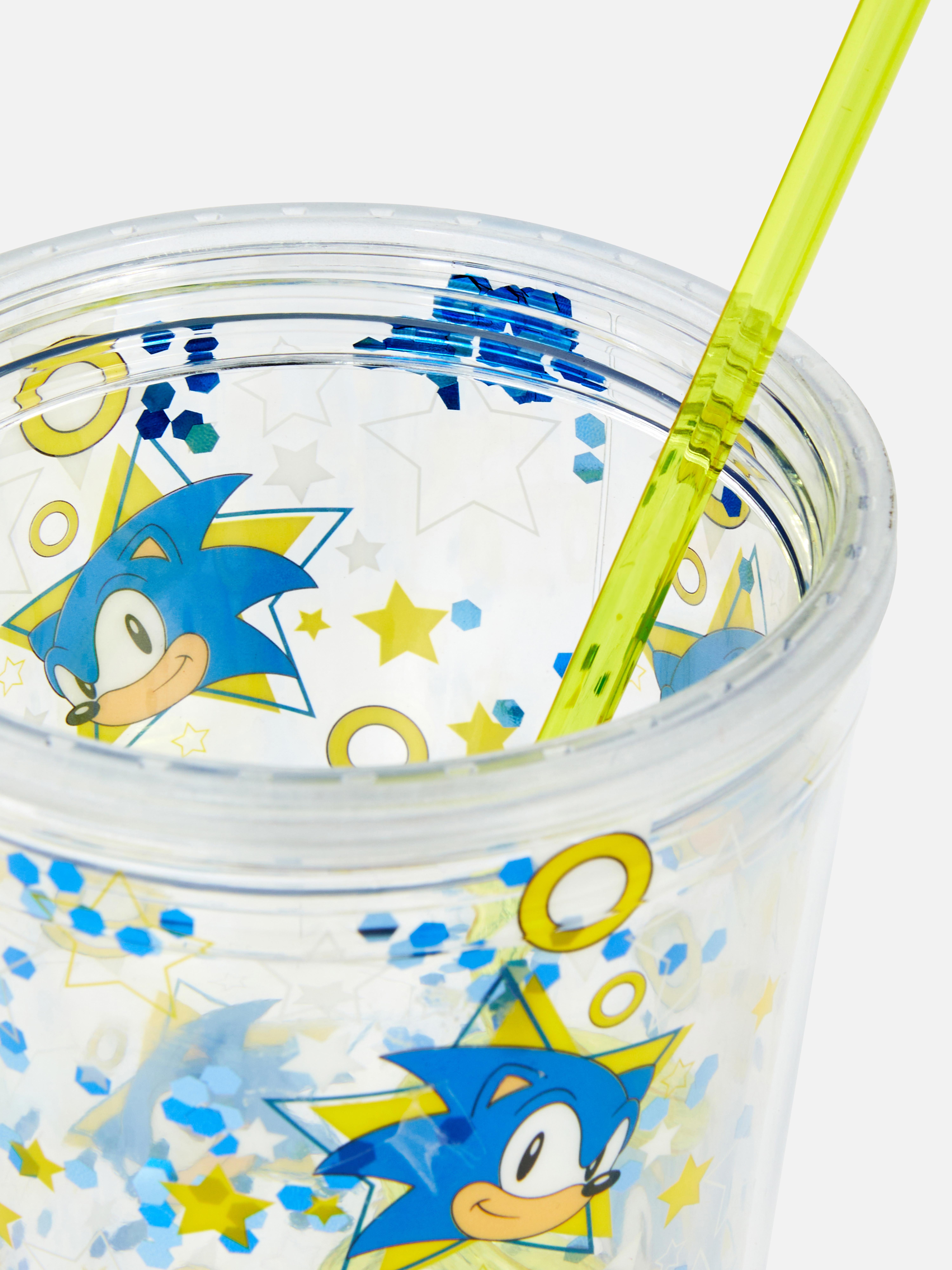 Blue Sonic the Hedgehog Glitter Travel Cup Primark