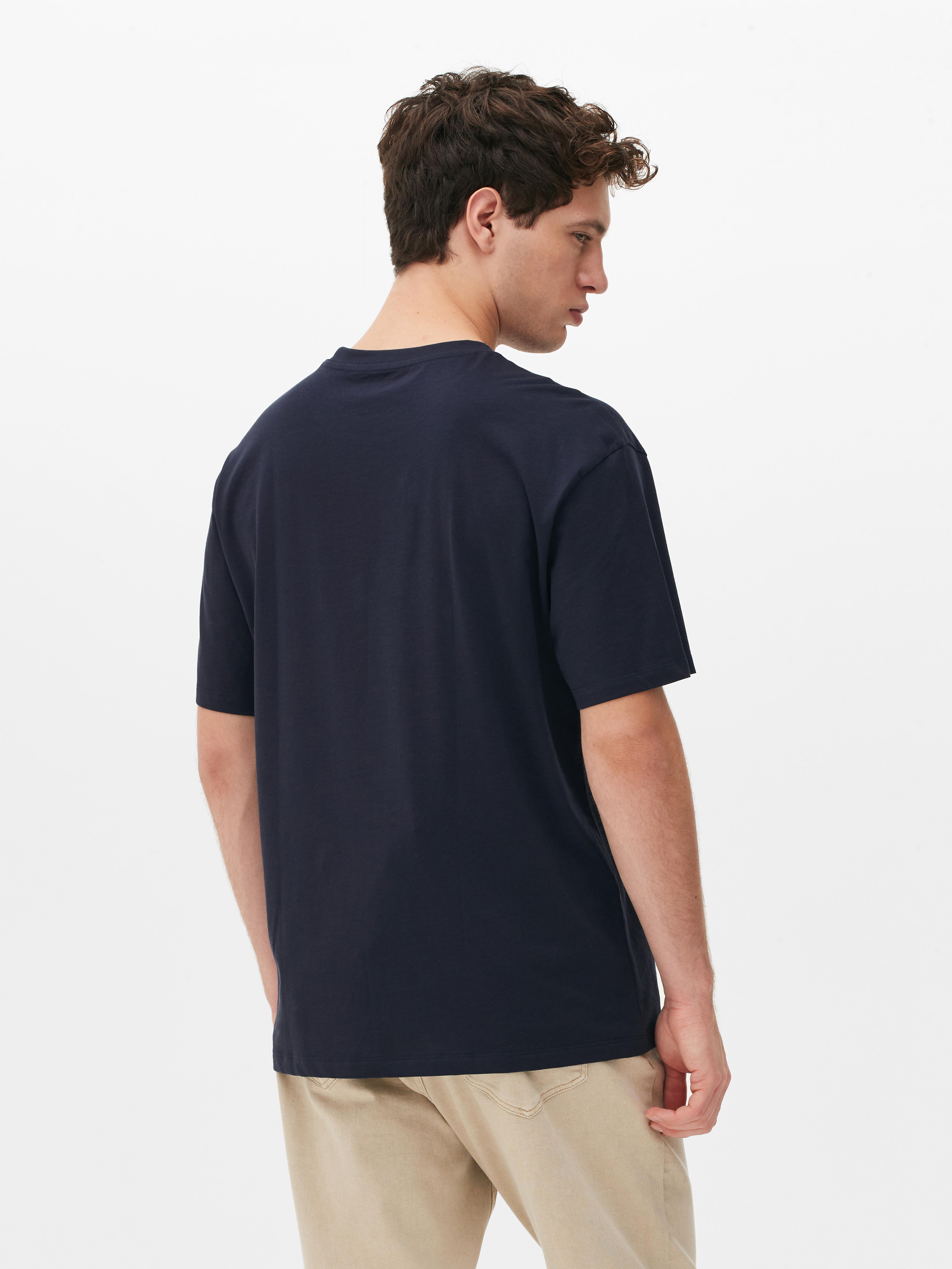 Men's Navy Relaxed Cotton TShirt Primark