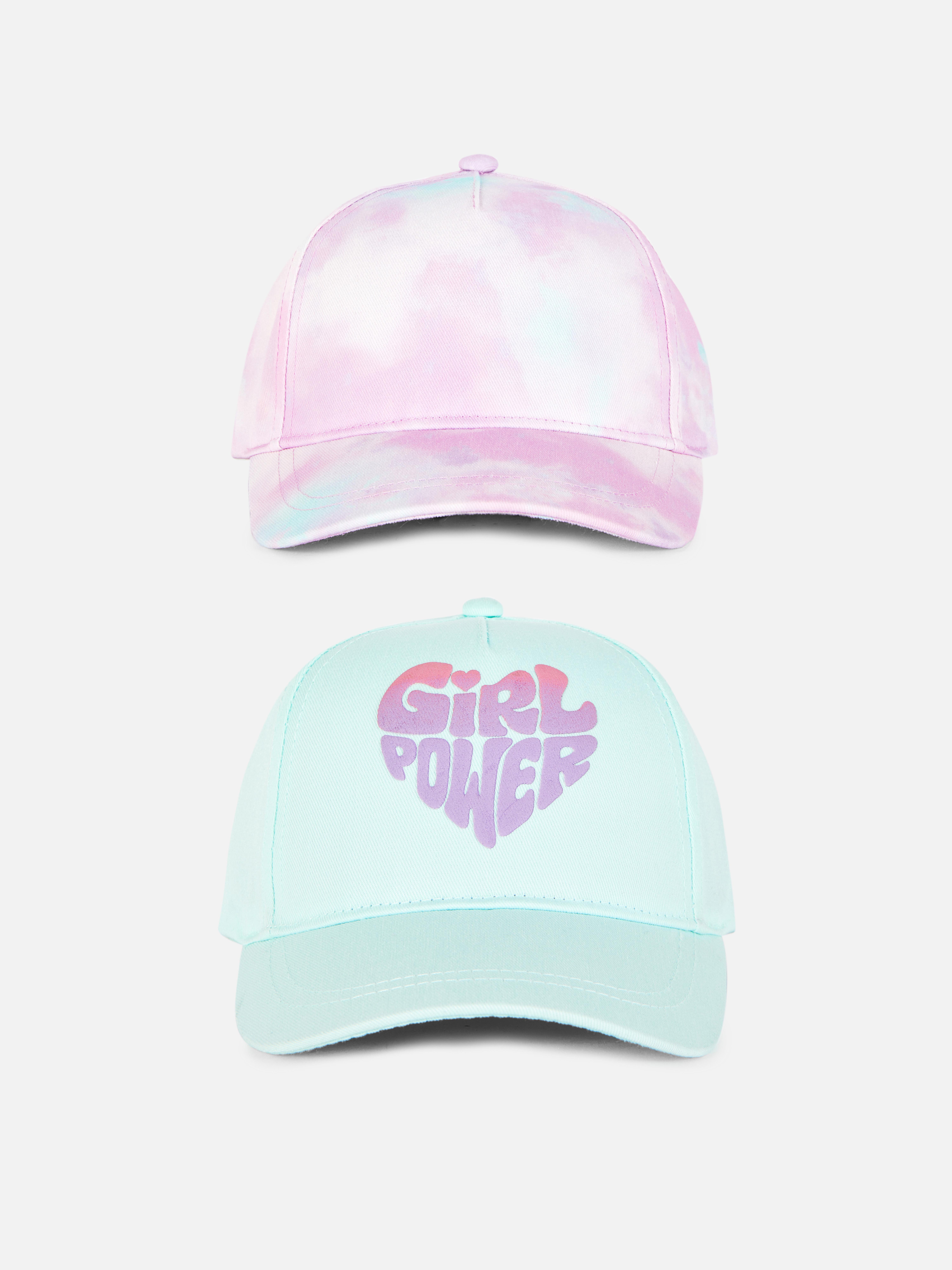 Girls Multi 2pk Mixed Baseball Caps Primark