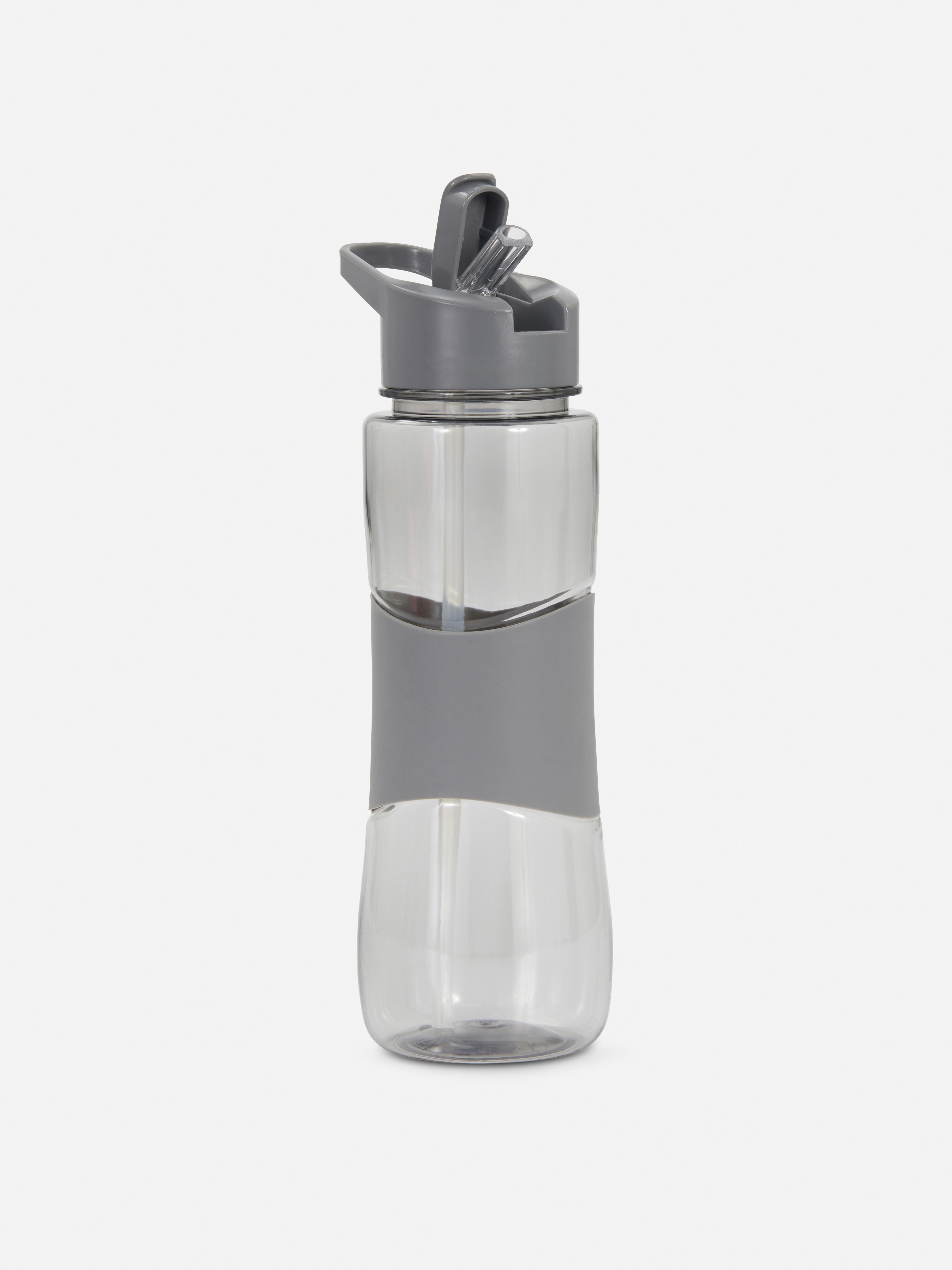 Grey PopUp Straw Water bottle Primark