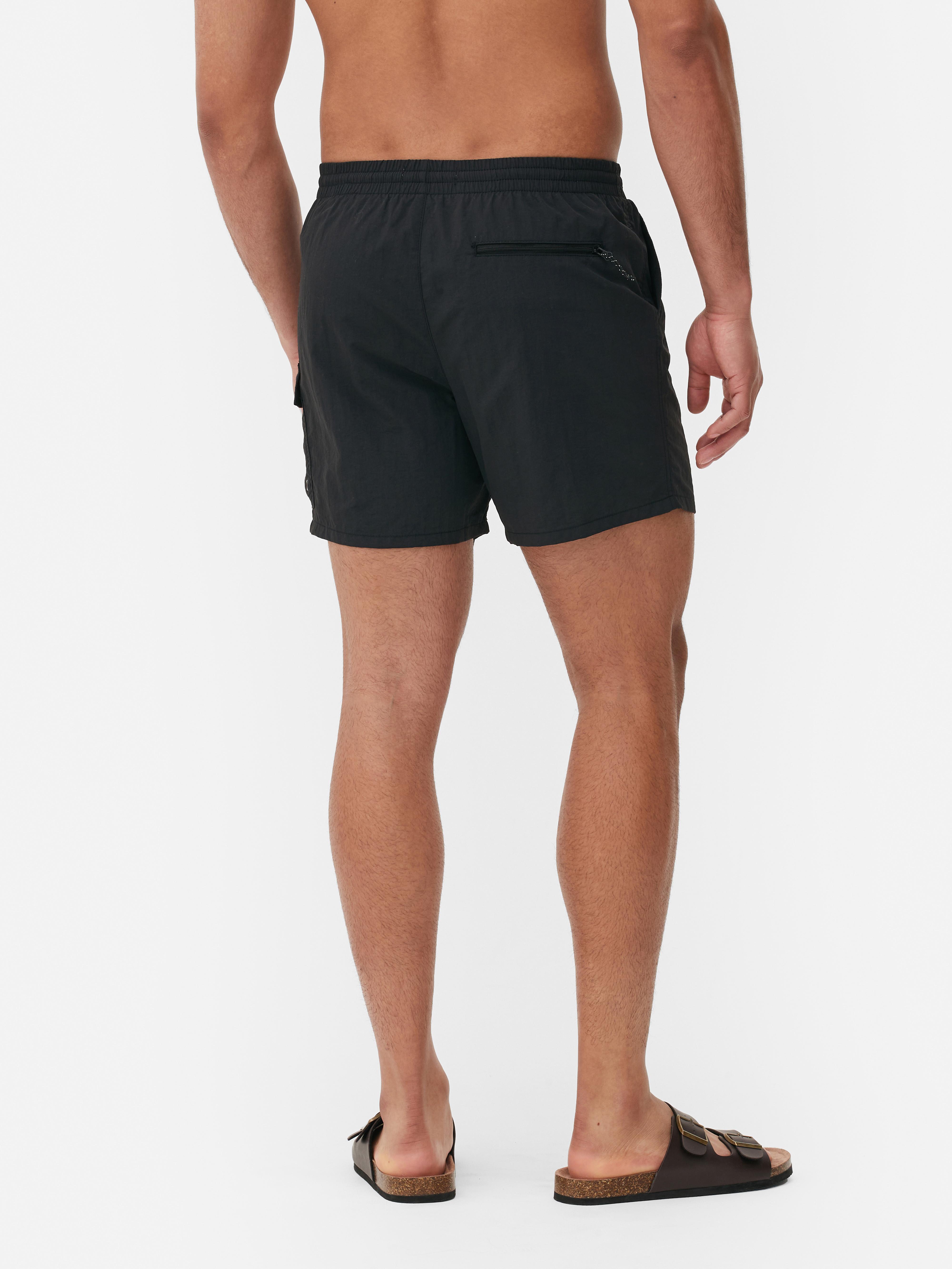 Mens Black Cargo Swimming Shorts Primark