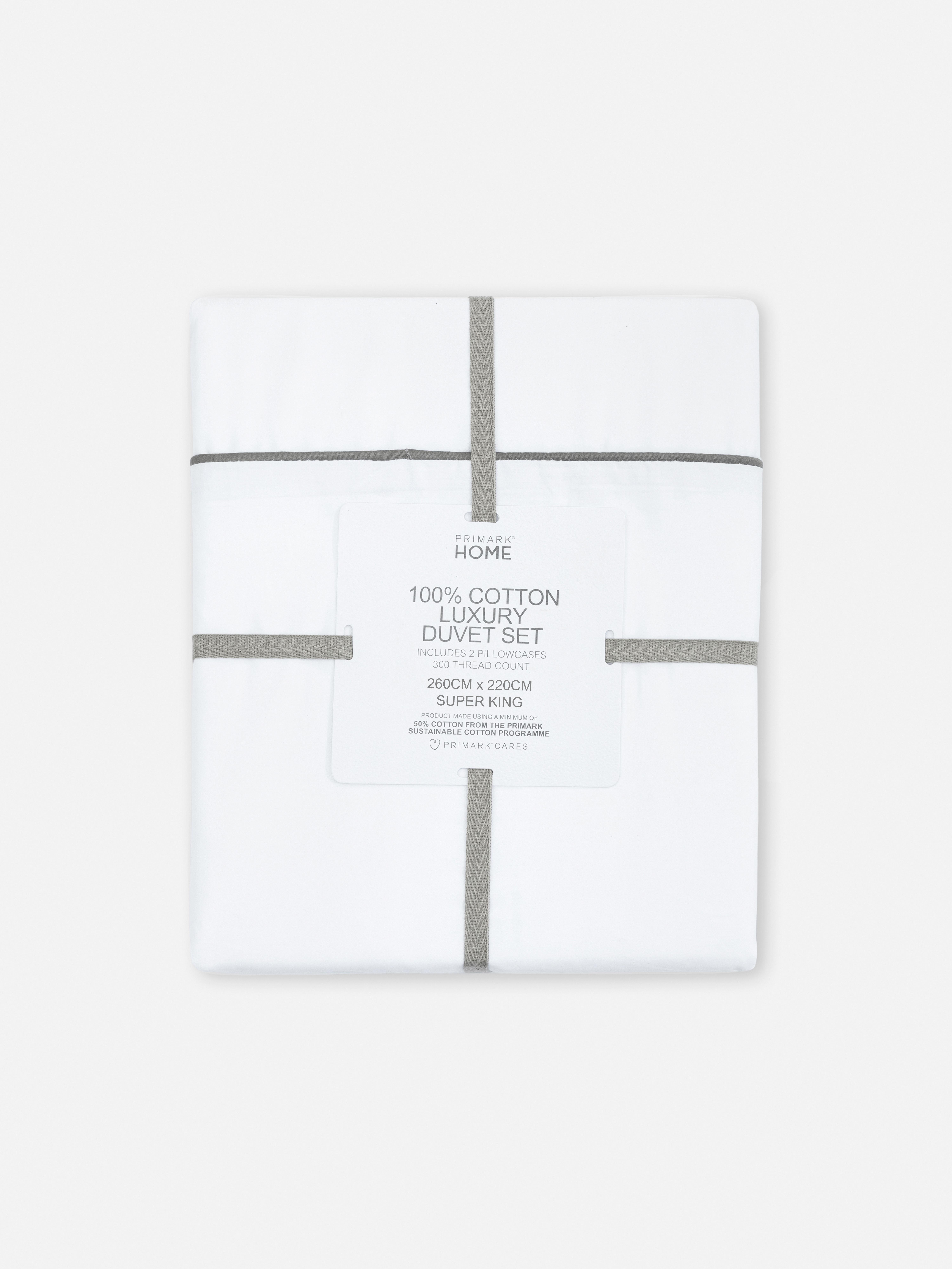 White White Contrast Super King Duvet Cover Set Penneys