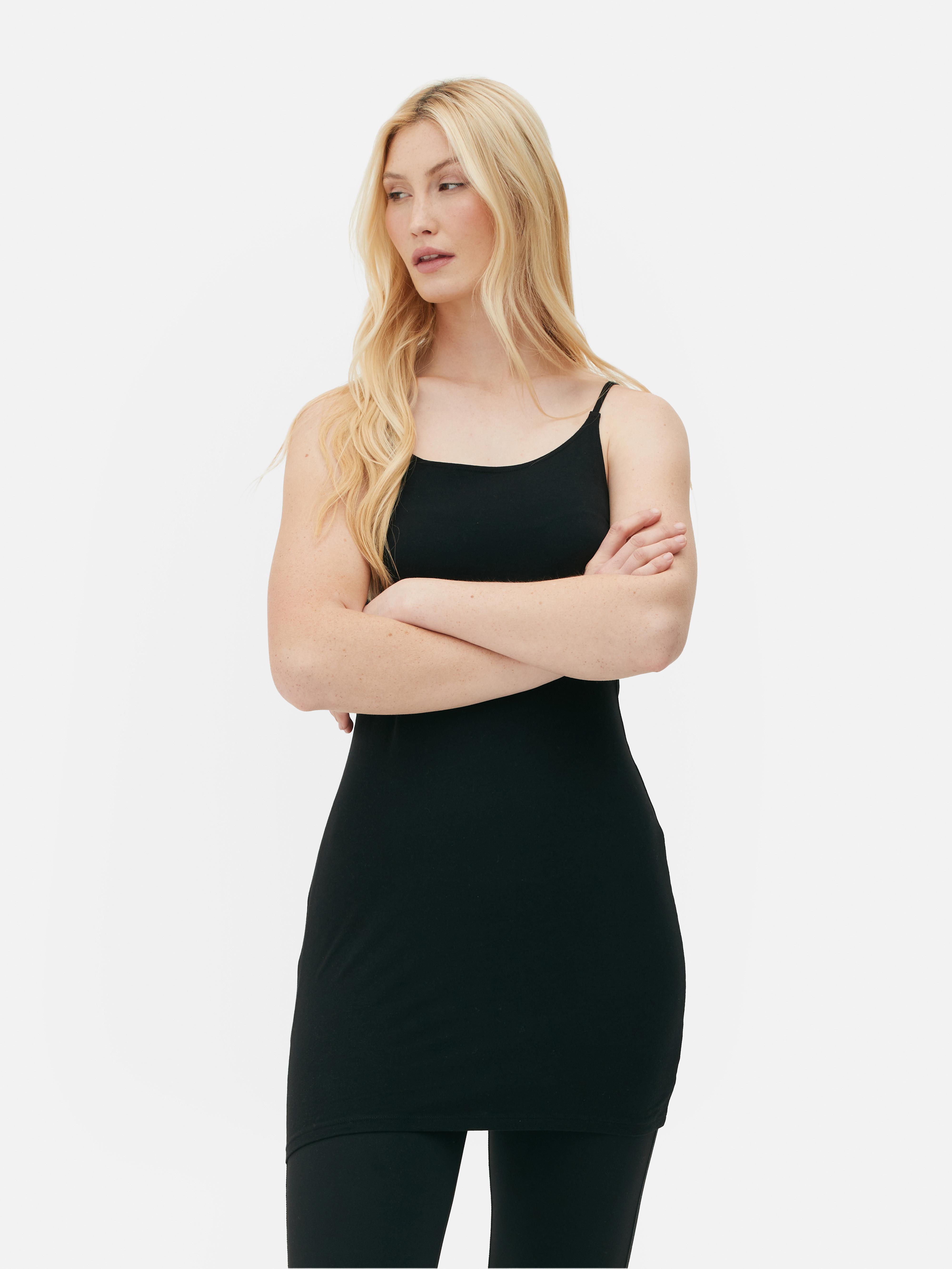 Womens Black/White 2pk Longline Cami Tops Primark