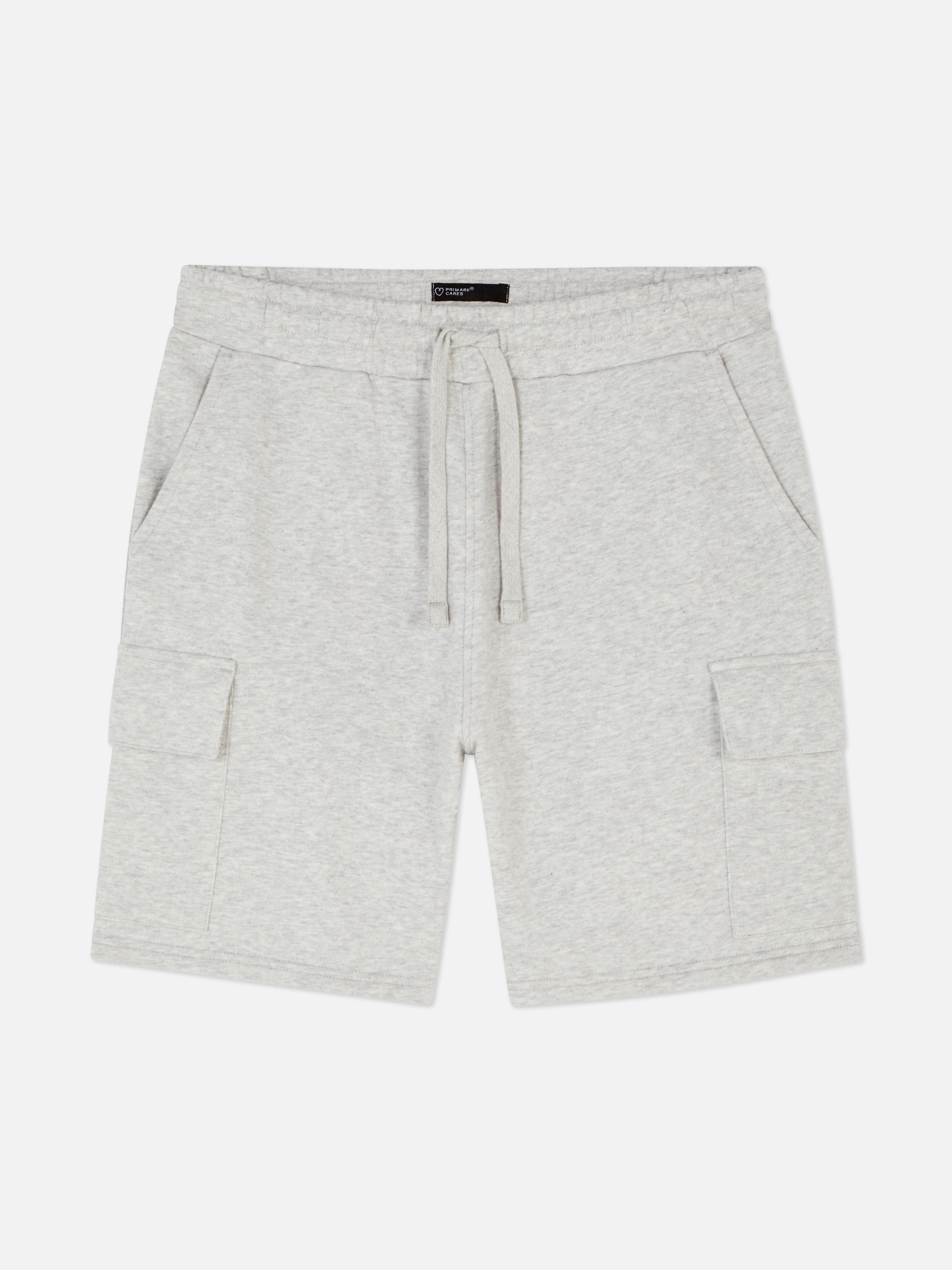 Mens Grey Cargo Jersey Shorts Primark