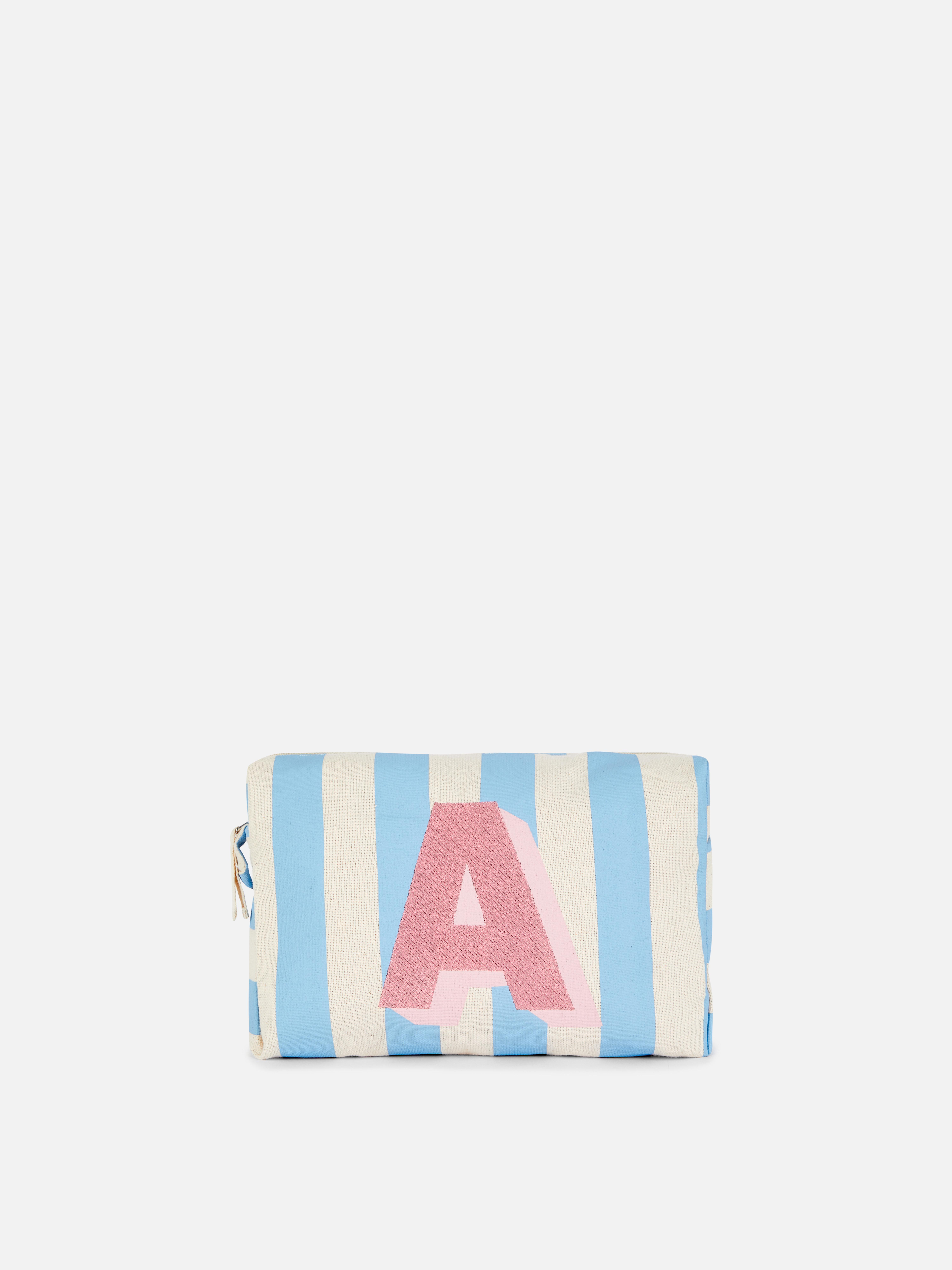 Initial Striped Toiletry Bag Primark