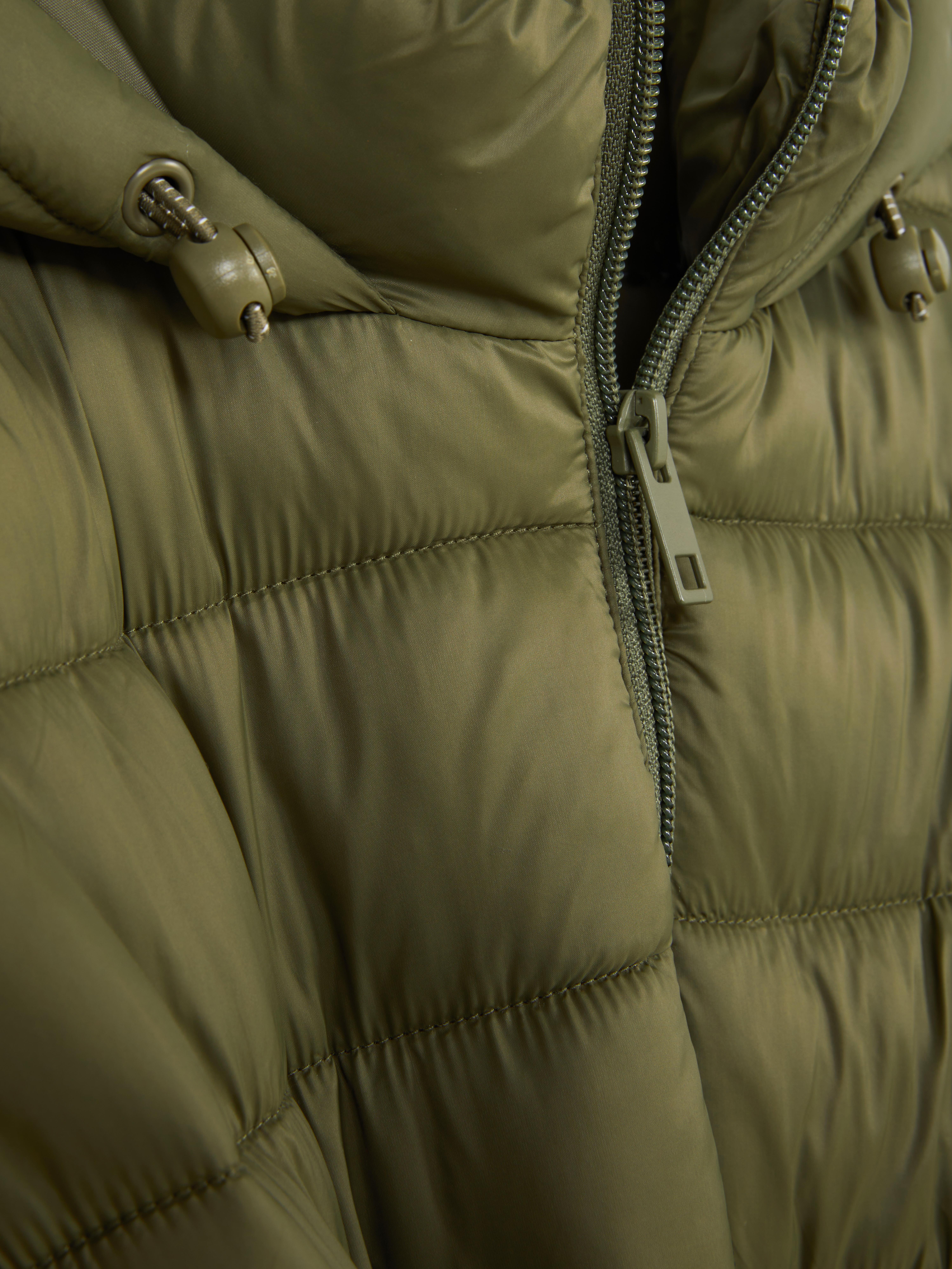Women's Khaki Super Light Longline Puffer Jacket Penneys