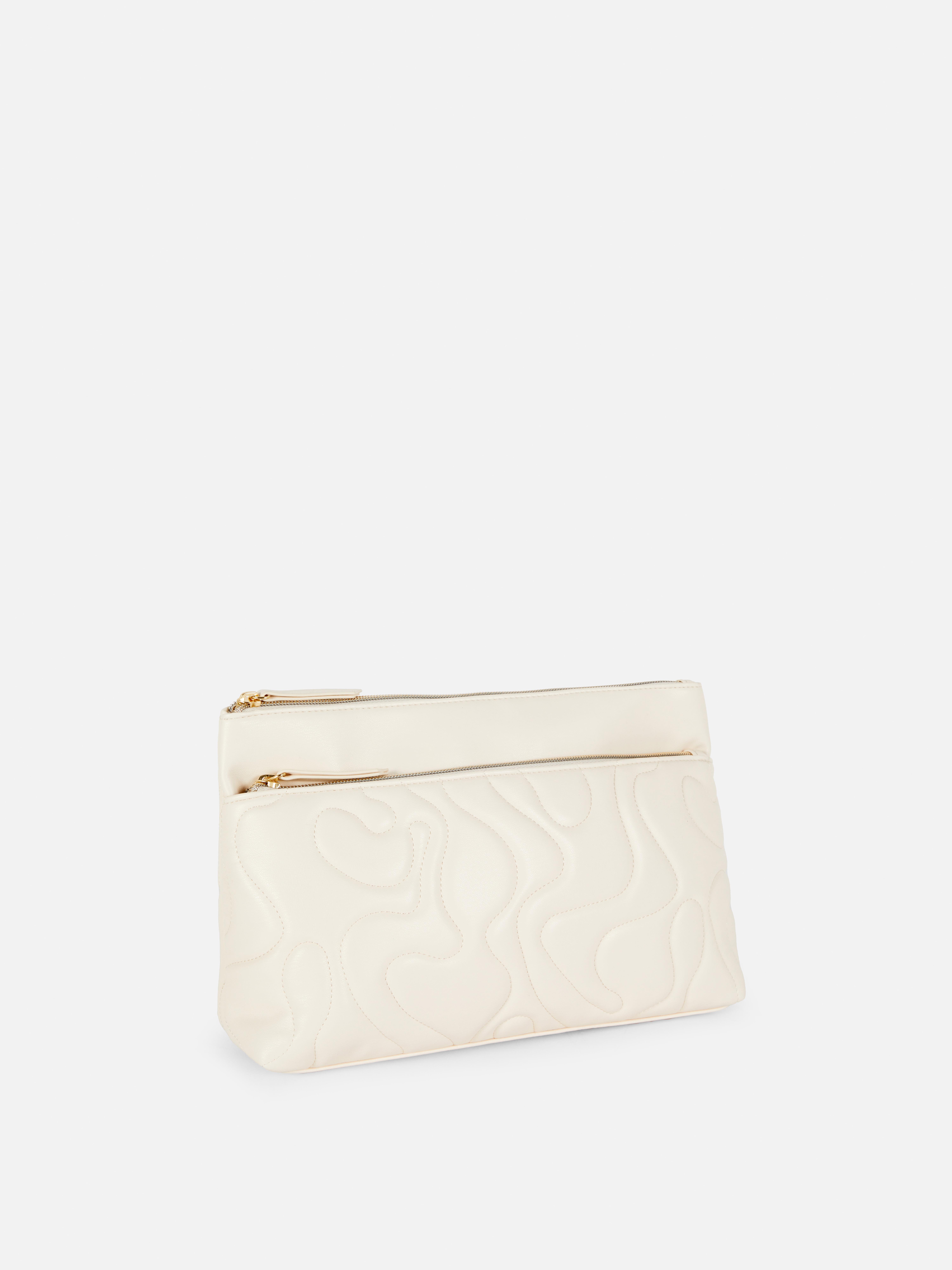 Quilted Faux Leather Toiletry Bag Primark