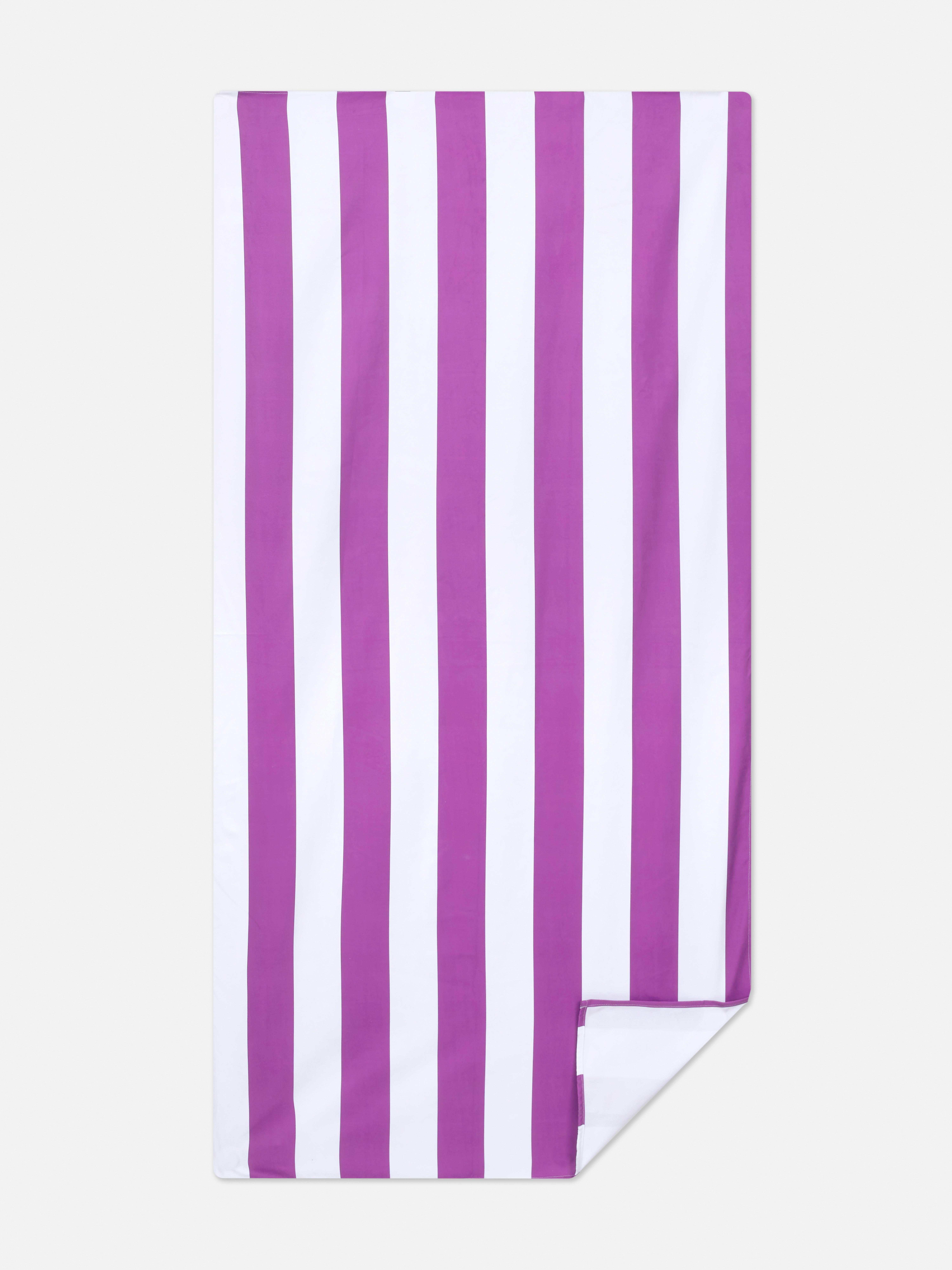 Pink Striped Travel Towel Primark