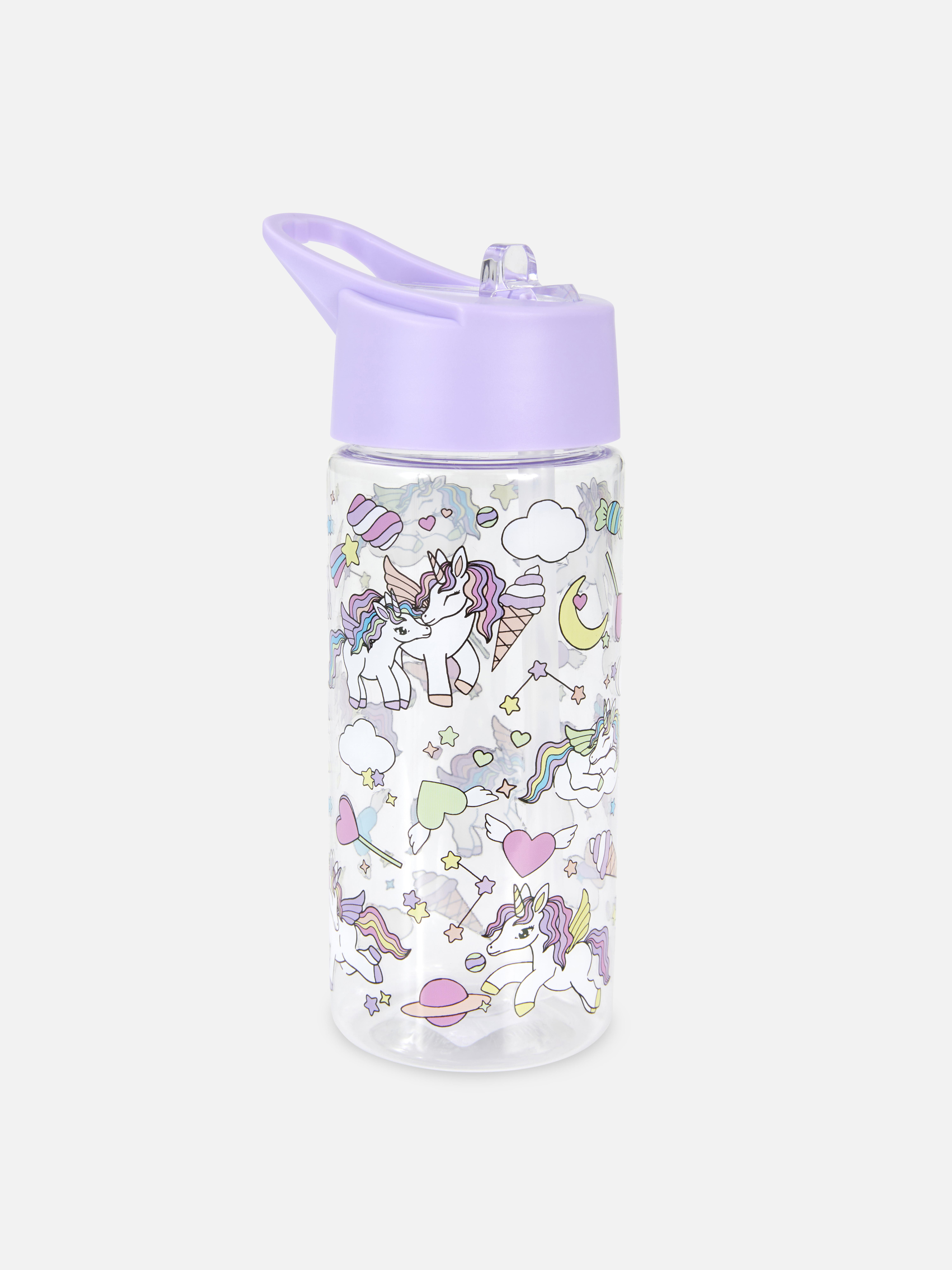 Lilac 450ml Patterned Water Bottle Primark