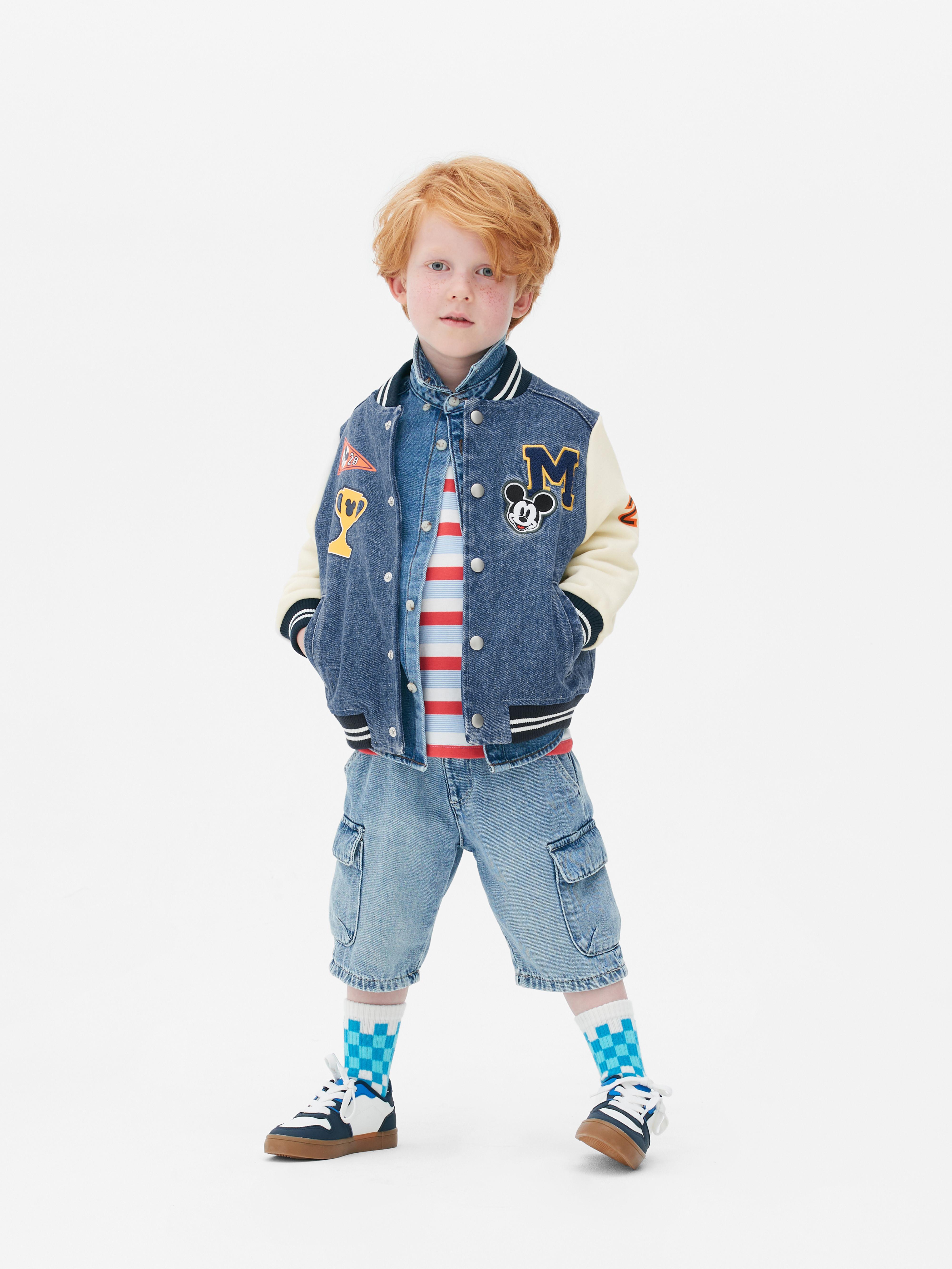 Girls Black Disney’s Mickey Mouse Varsity Jacket Primark