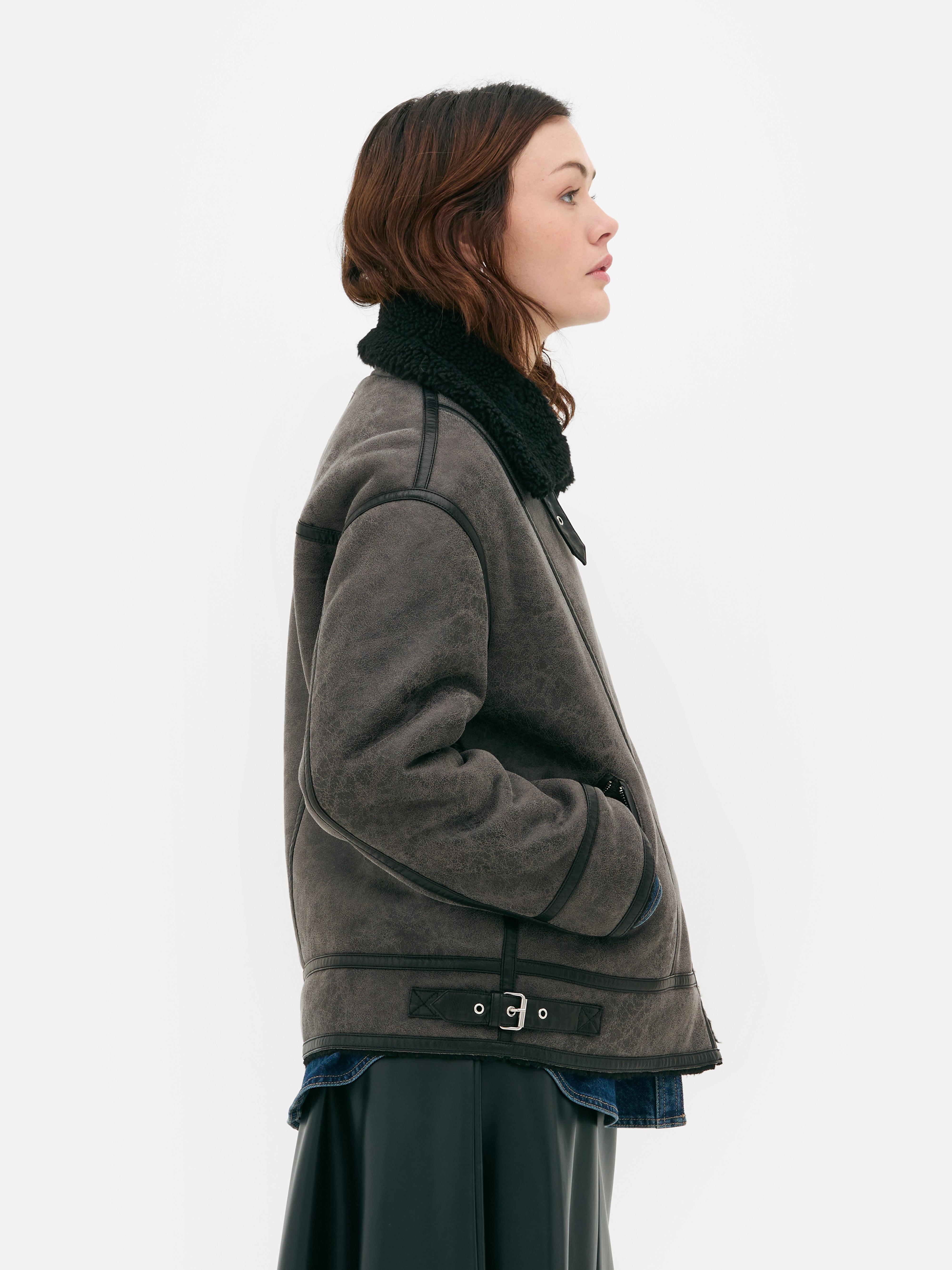 Women's Charcoal Classic Aviator Jacket Primark