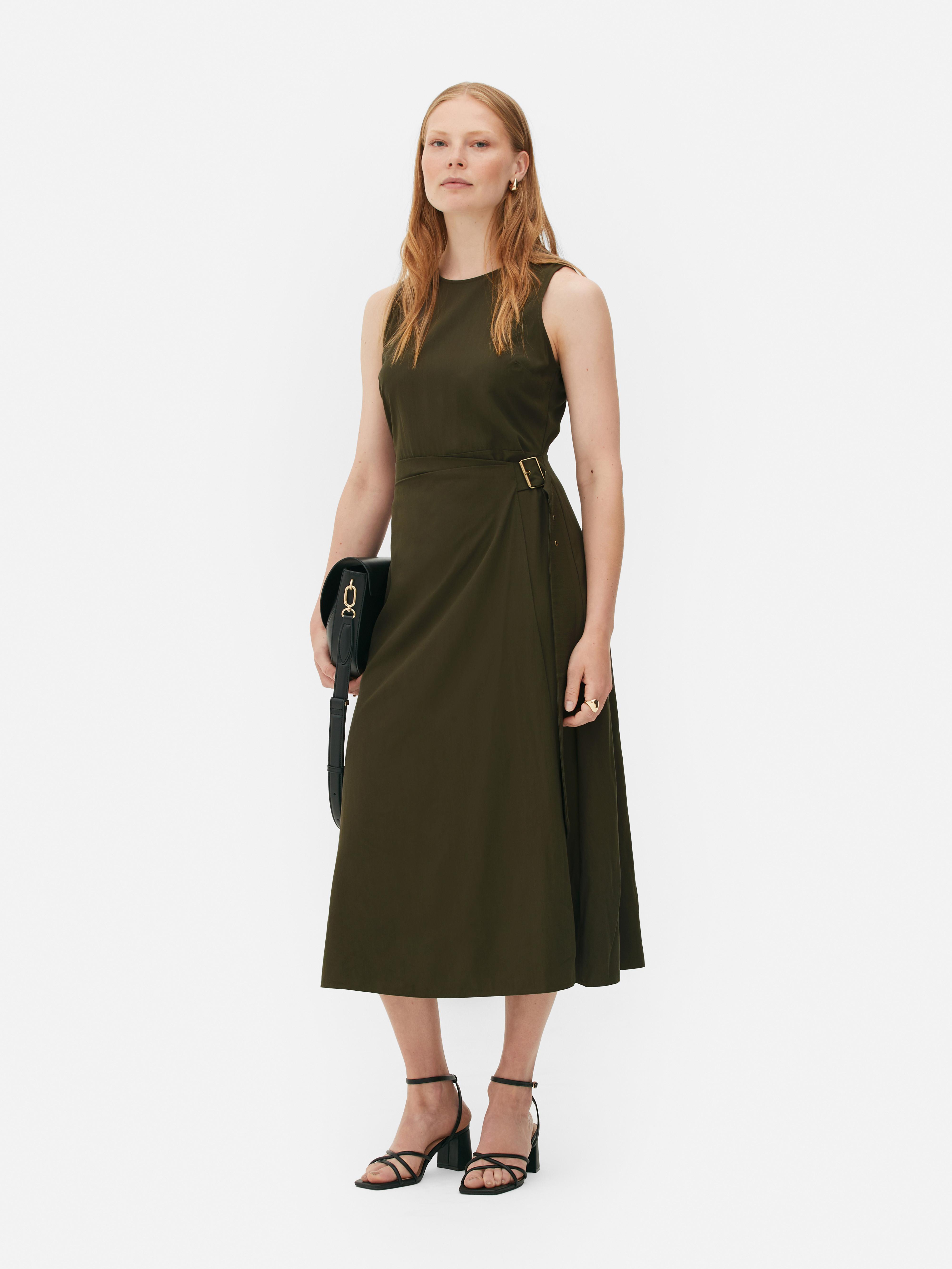 Womens Khaki The Edit Sleeveless Utility Dress Primark