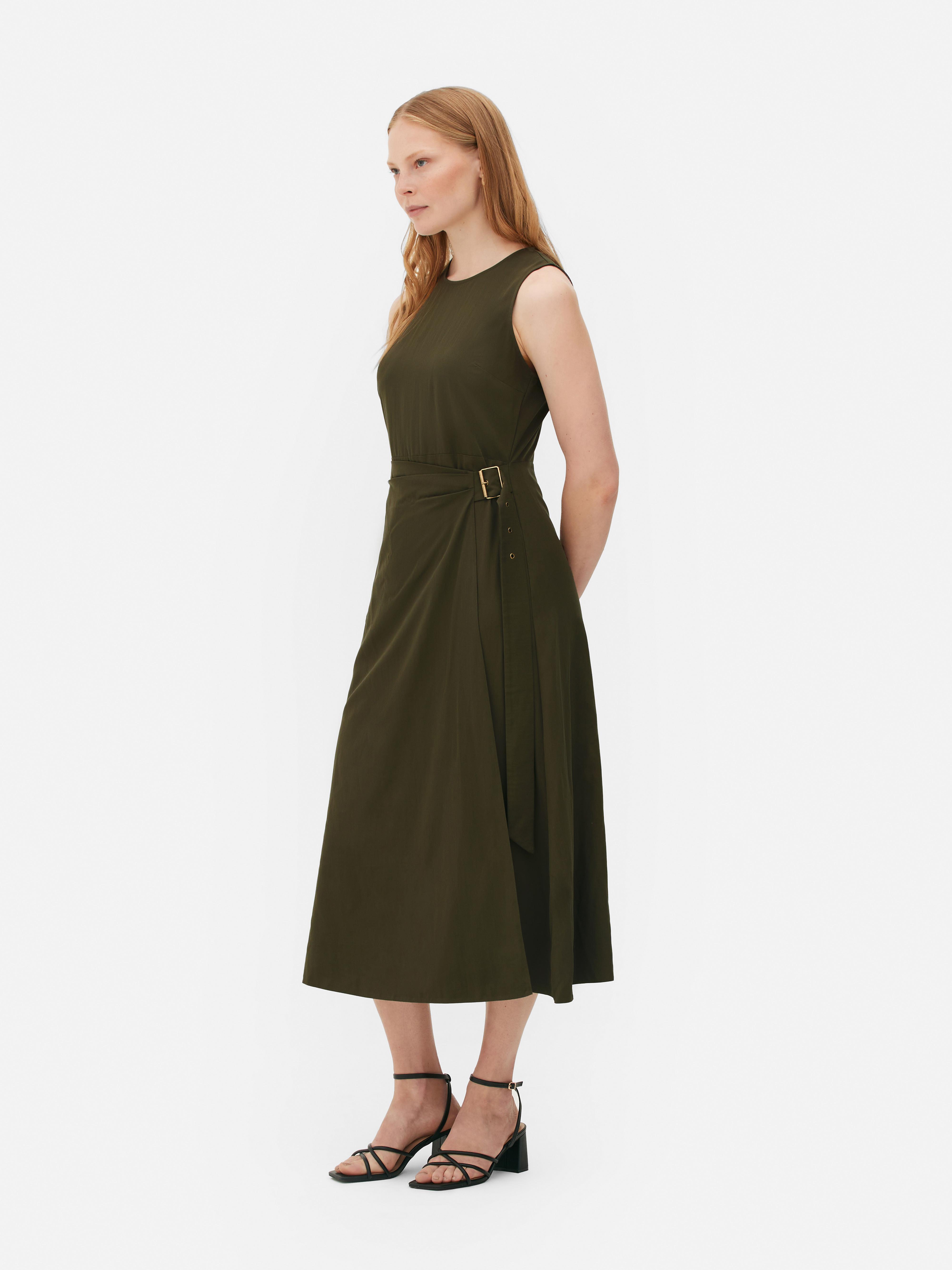 Women's Khaki The Edit Sleeveless Utility Dress Penneys