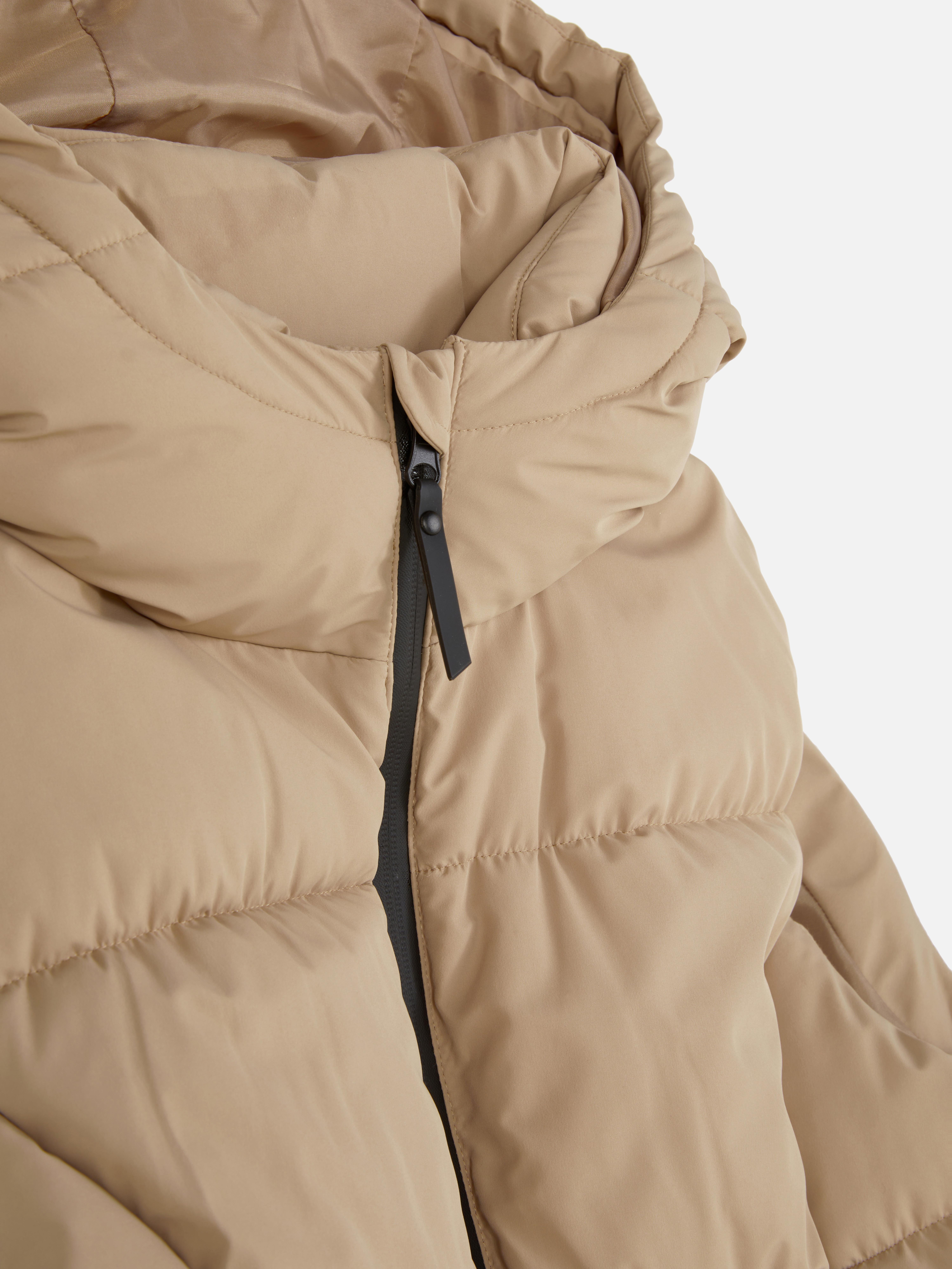 Women's Camel Hooded Puffer Vest Primark