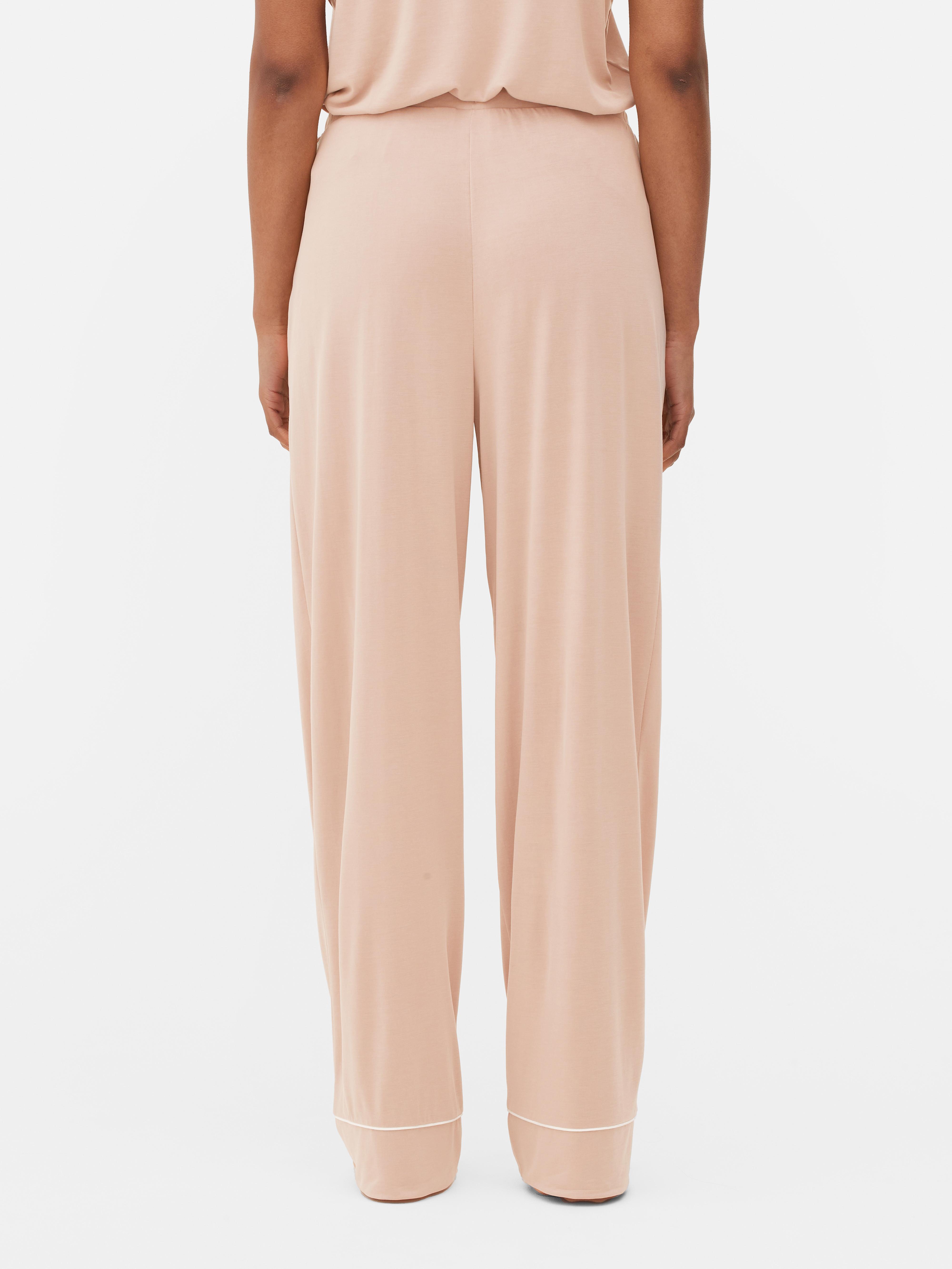 Women's Mocha WideLeg Jersey Pajama Bottoms Primark