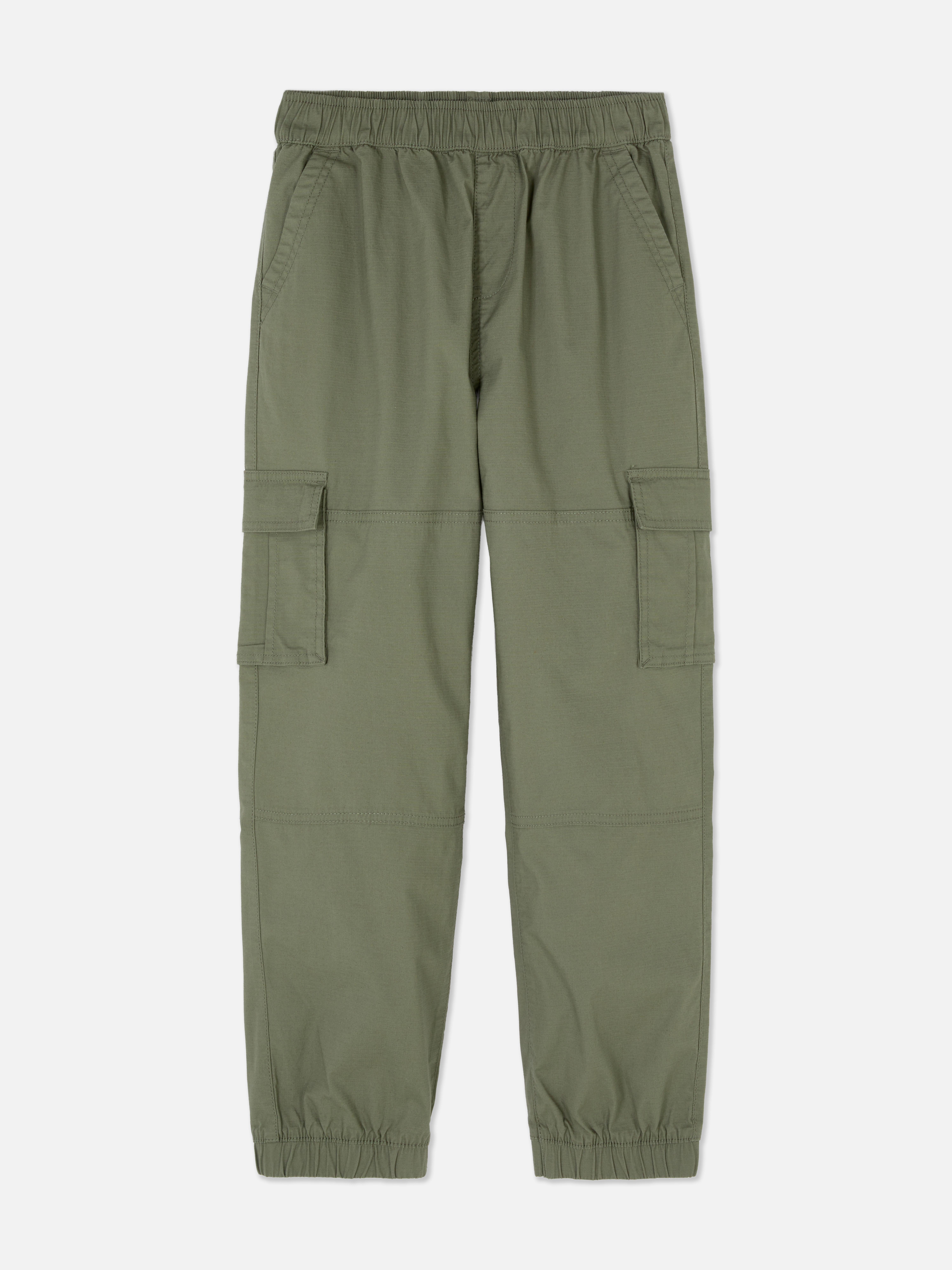 Boys Green Cuffed Cargo Pants Primark