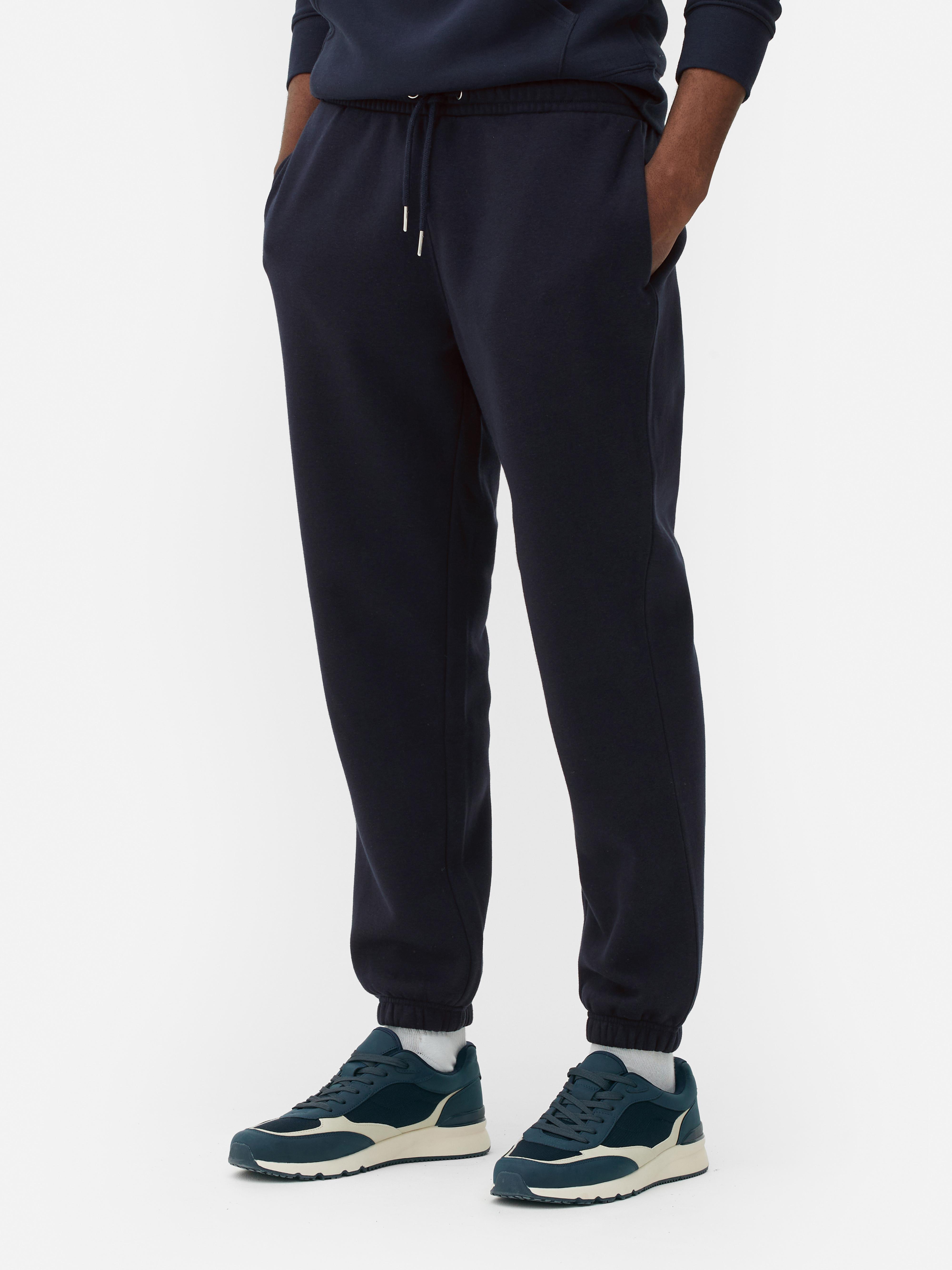 Men's Navy Stretch Waist Cuffed Joggers Primark