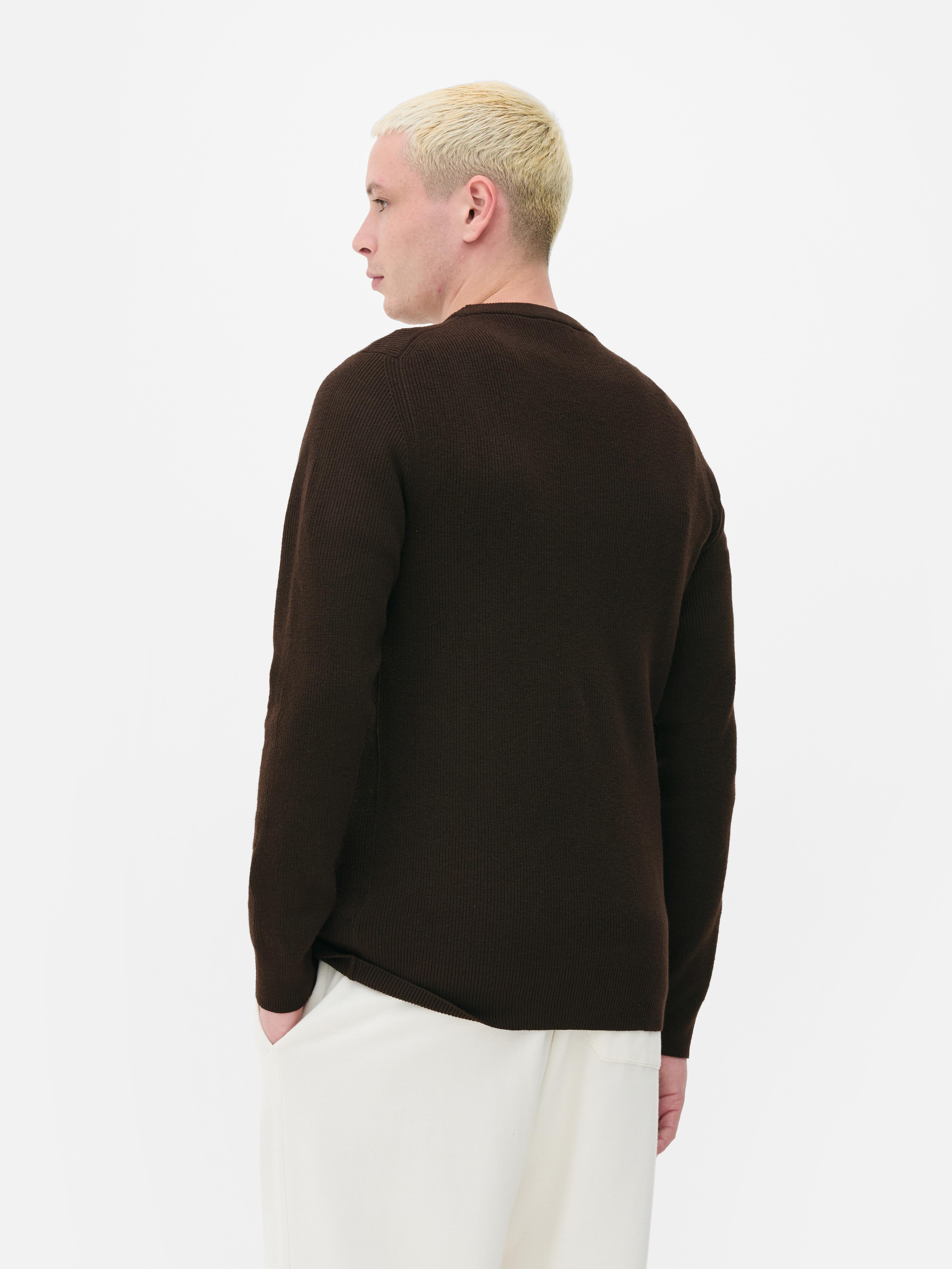 Pulover reiat cu guler rotund Maro Bărbați Primark