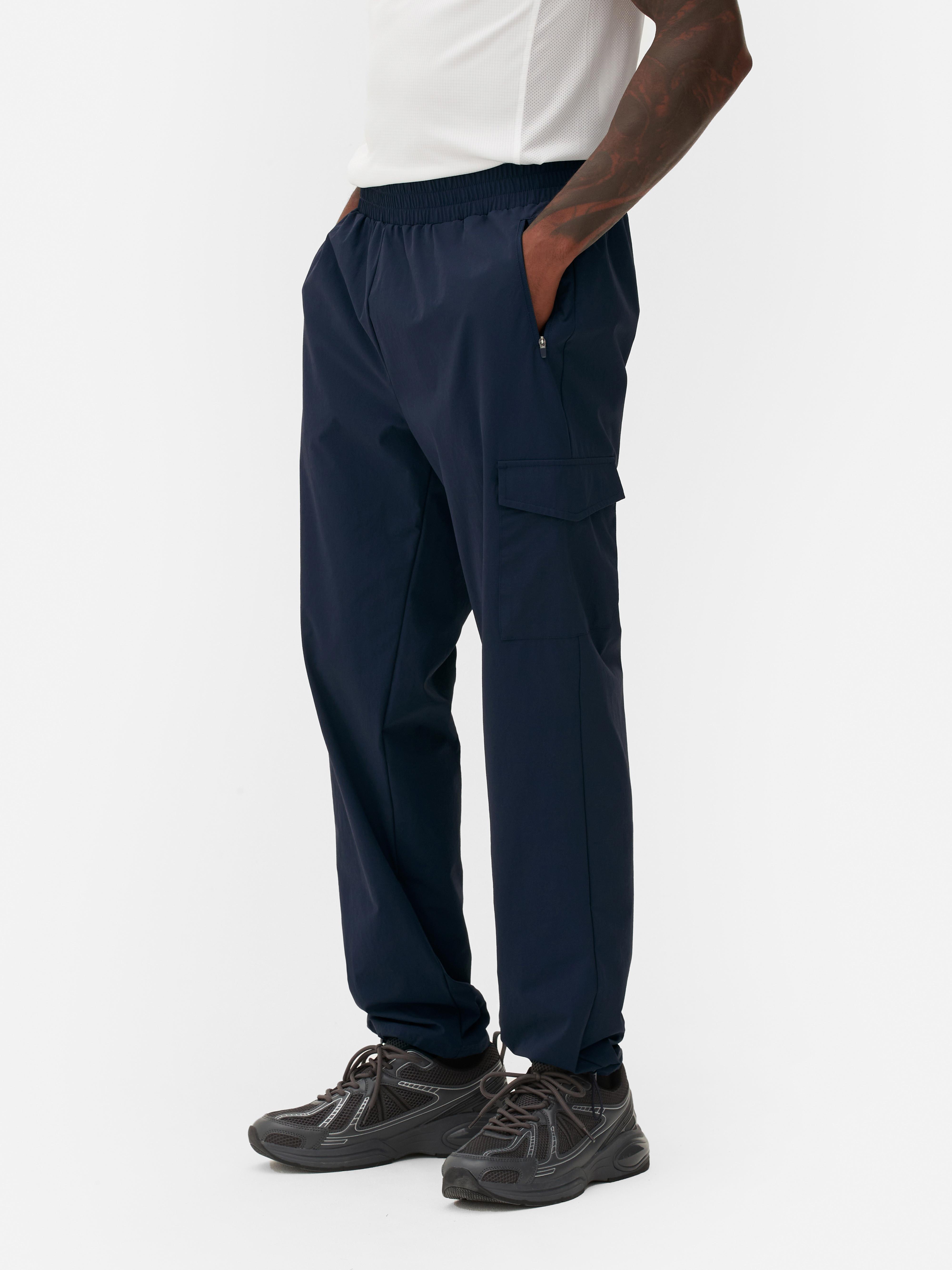 Men's Navy Toggle Cuff Cargo Pants Primark