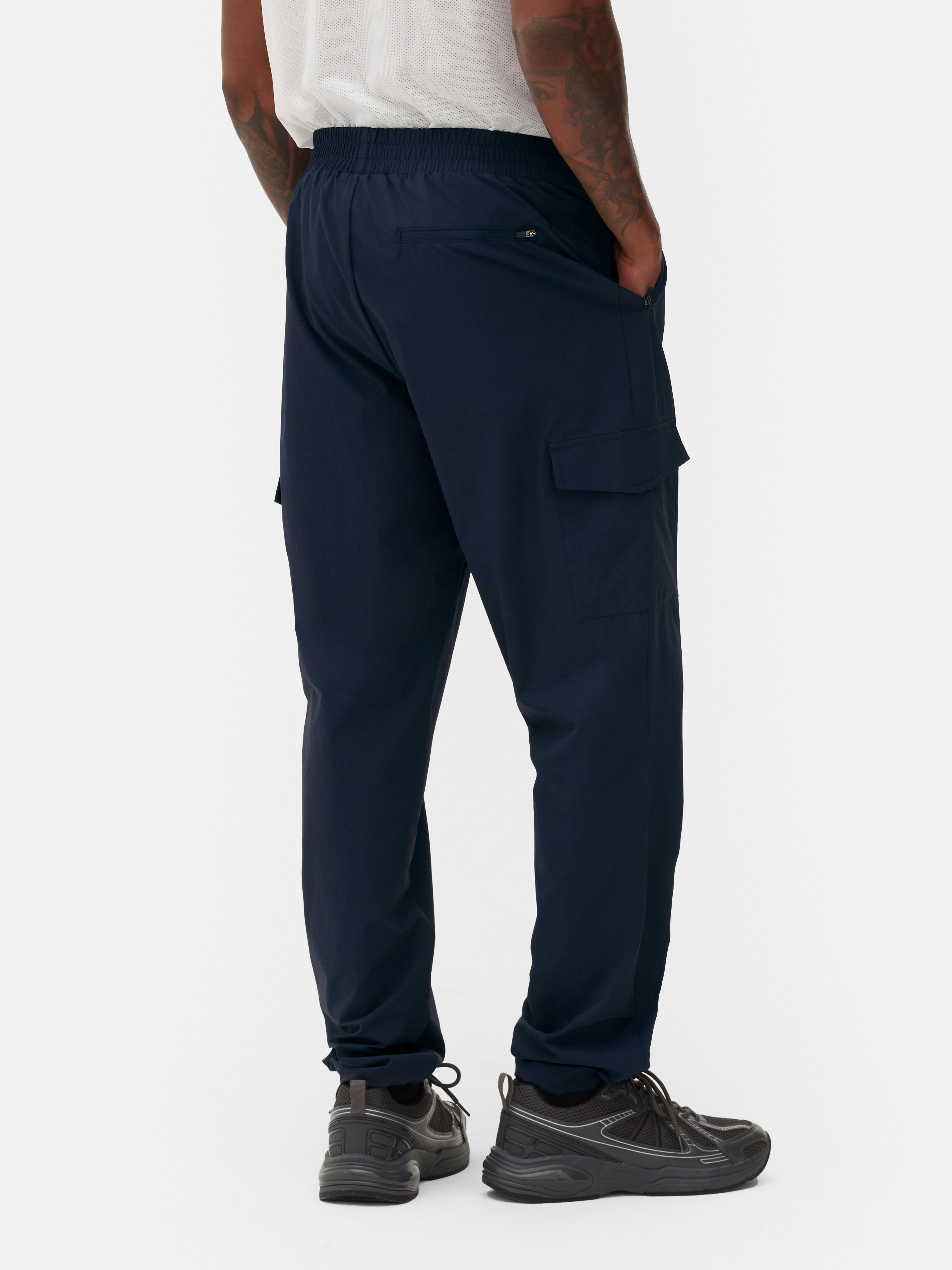 Men's Navy Toggle Cuff Cargo Pants Primark